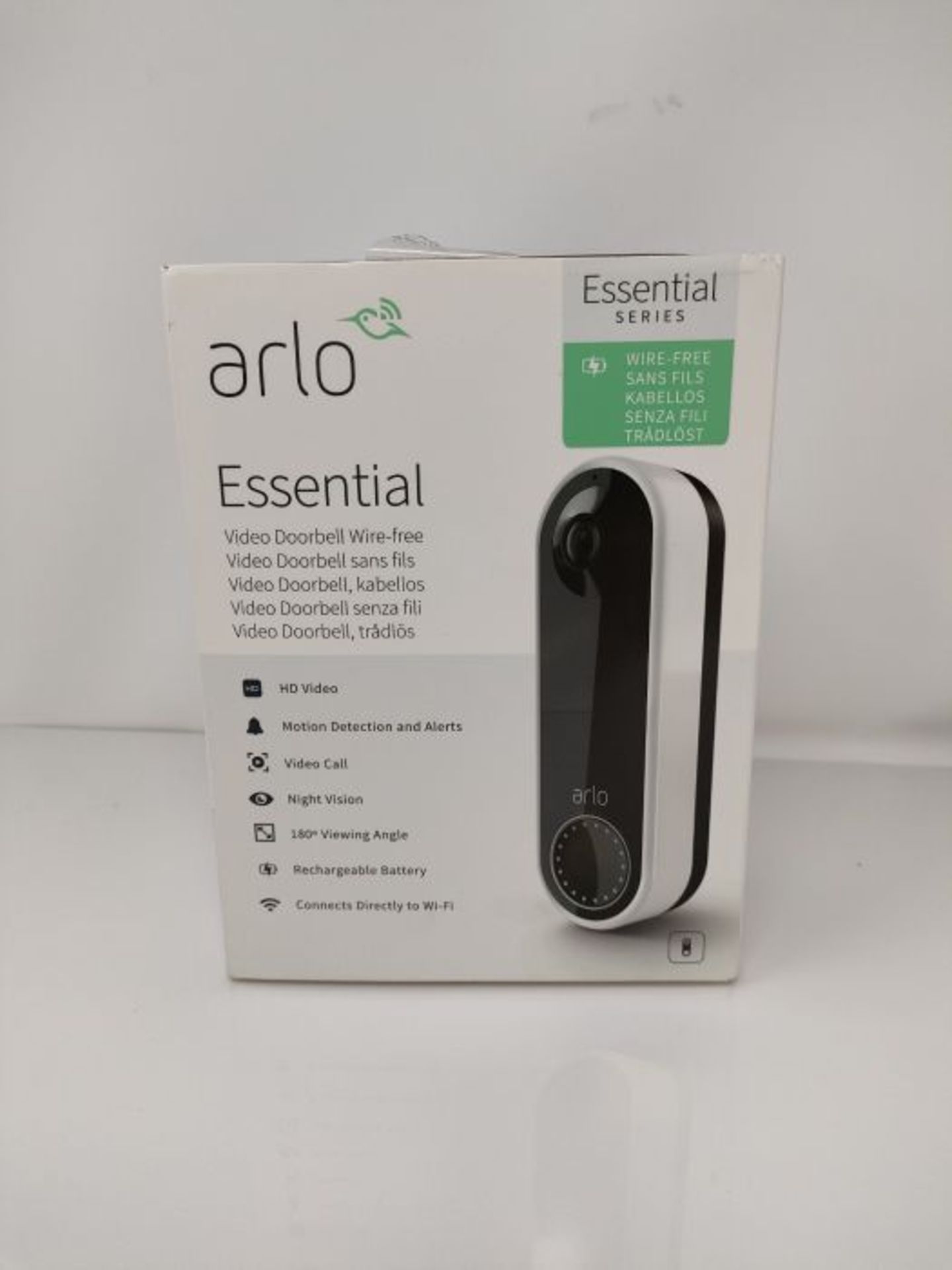 RRP £168.00 Arlo Essential Wireless Video Doorbell Security Camera, 1080p HD doorbell camera HD, 2 - Image 2 of 3