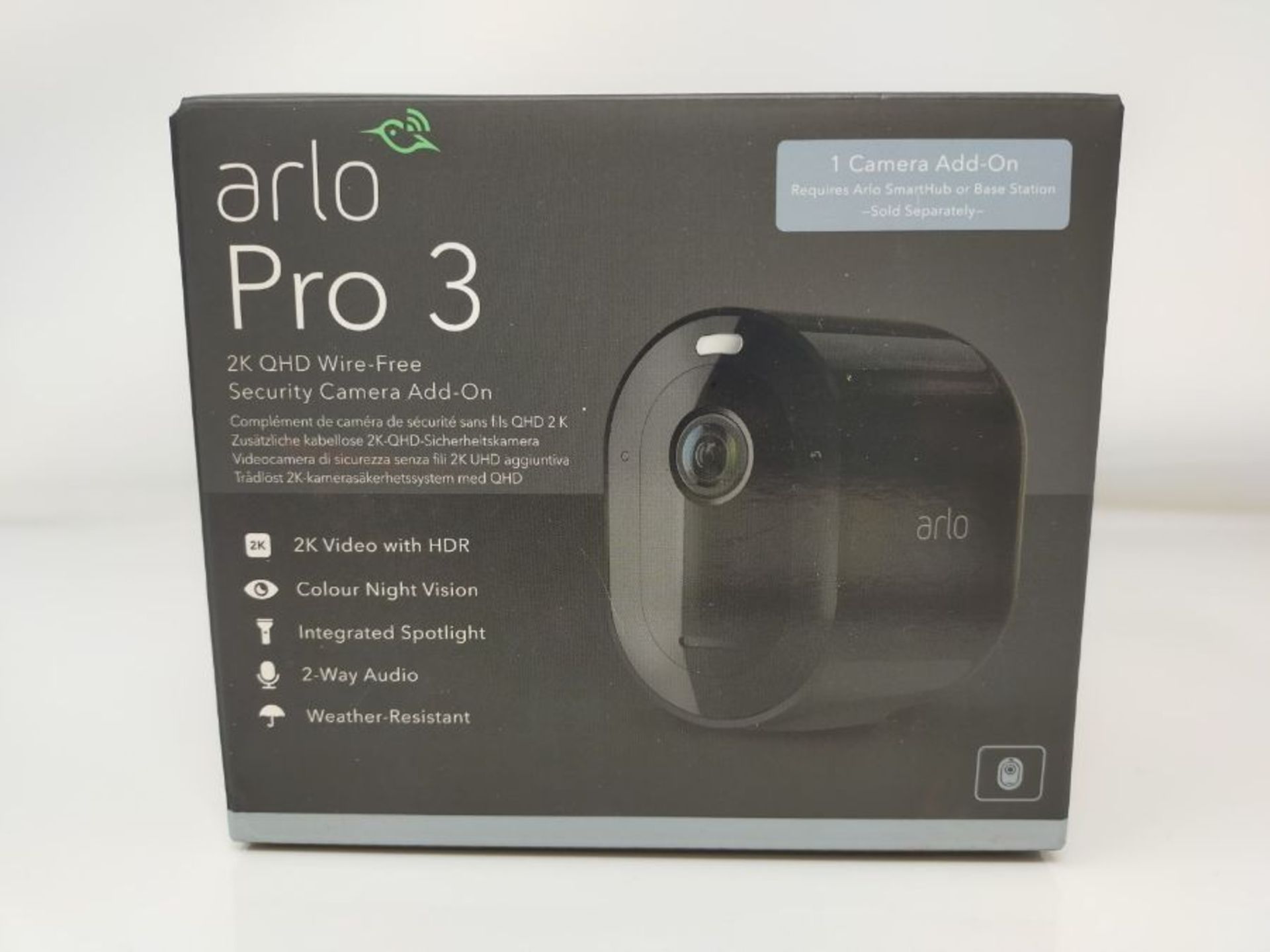RRP £279.00 Arlo Pro3 Wireless Home Security Camera System CCTV, Wi-Fi, 6-Month Battery Life, Colo - Image 2 of 3