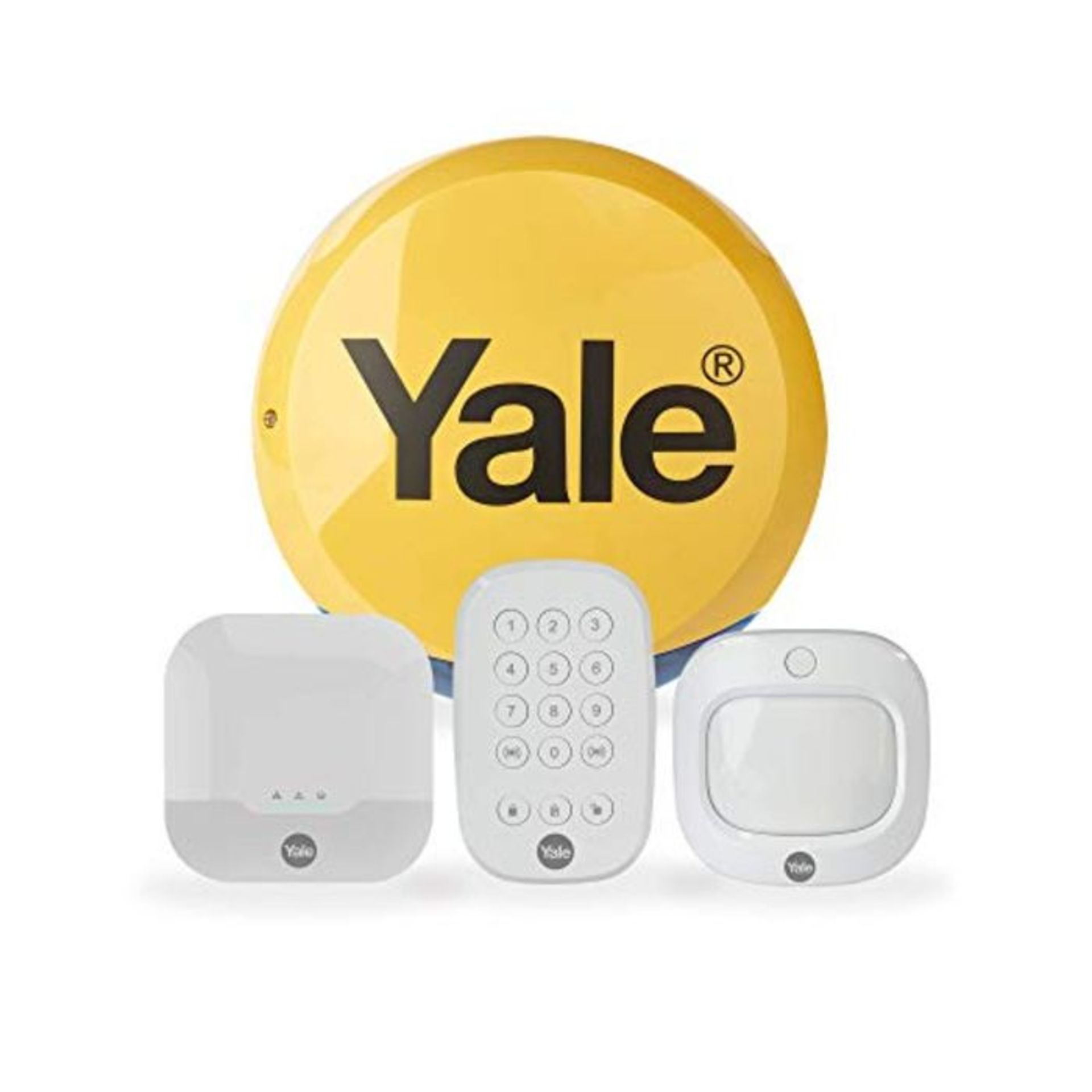 RRP £179.00 Yale IA-310 Sync Smart Home Security Alarm, 4 Piece Kit, Self Monitored, No Contract,