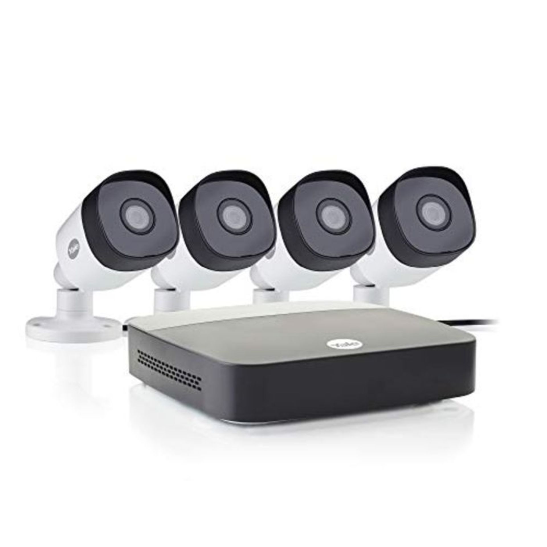 RRP £249.00 Yale SV-4C-4ABFX-2 Smart Home CCTV Kit, x4 Outdoor Night Vision Cameras, 1080p, 1 TB H