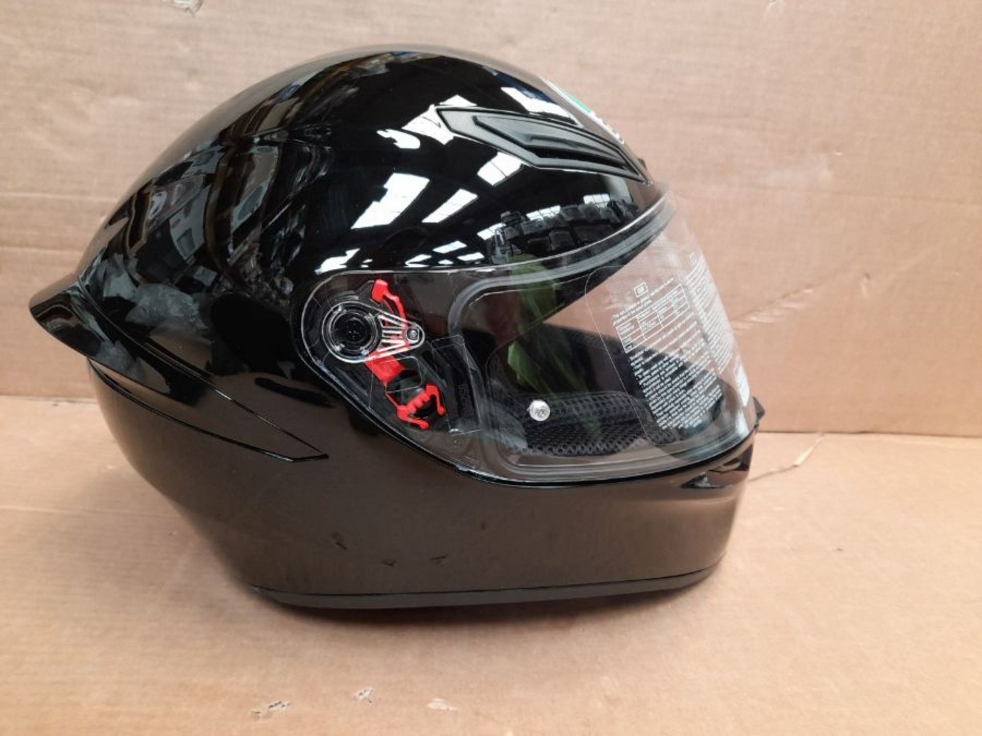 RRP £104.00 AGV K1 Solid Full Face Motorcycle Helmet, Black, XS - Image 3 of 3