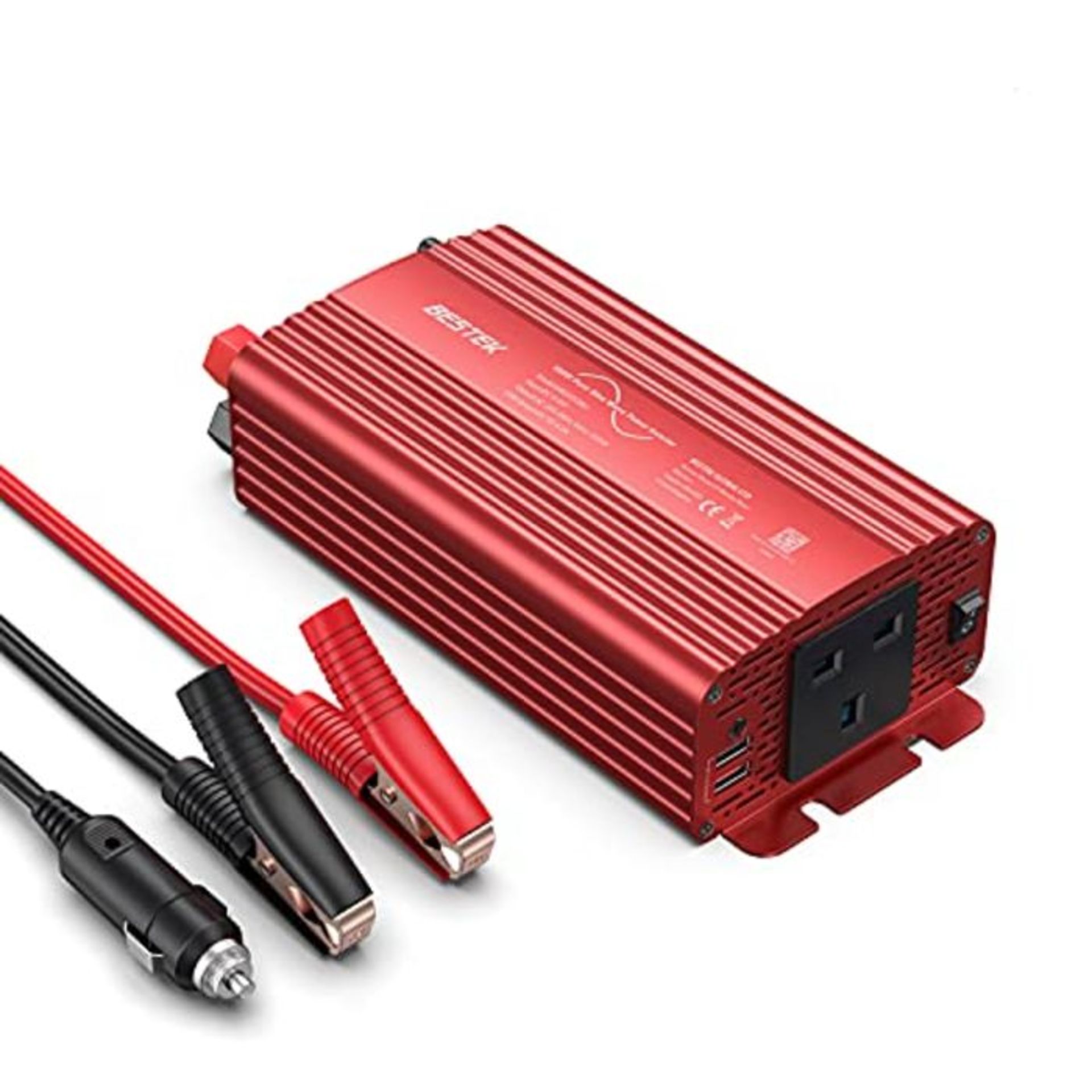 RRP £50.00 BESTEK 500W Pure Sine Wave Power Inverter DC 12V to AC 230V 240V with 4.2A Dual Smart