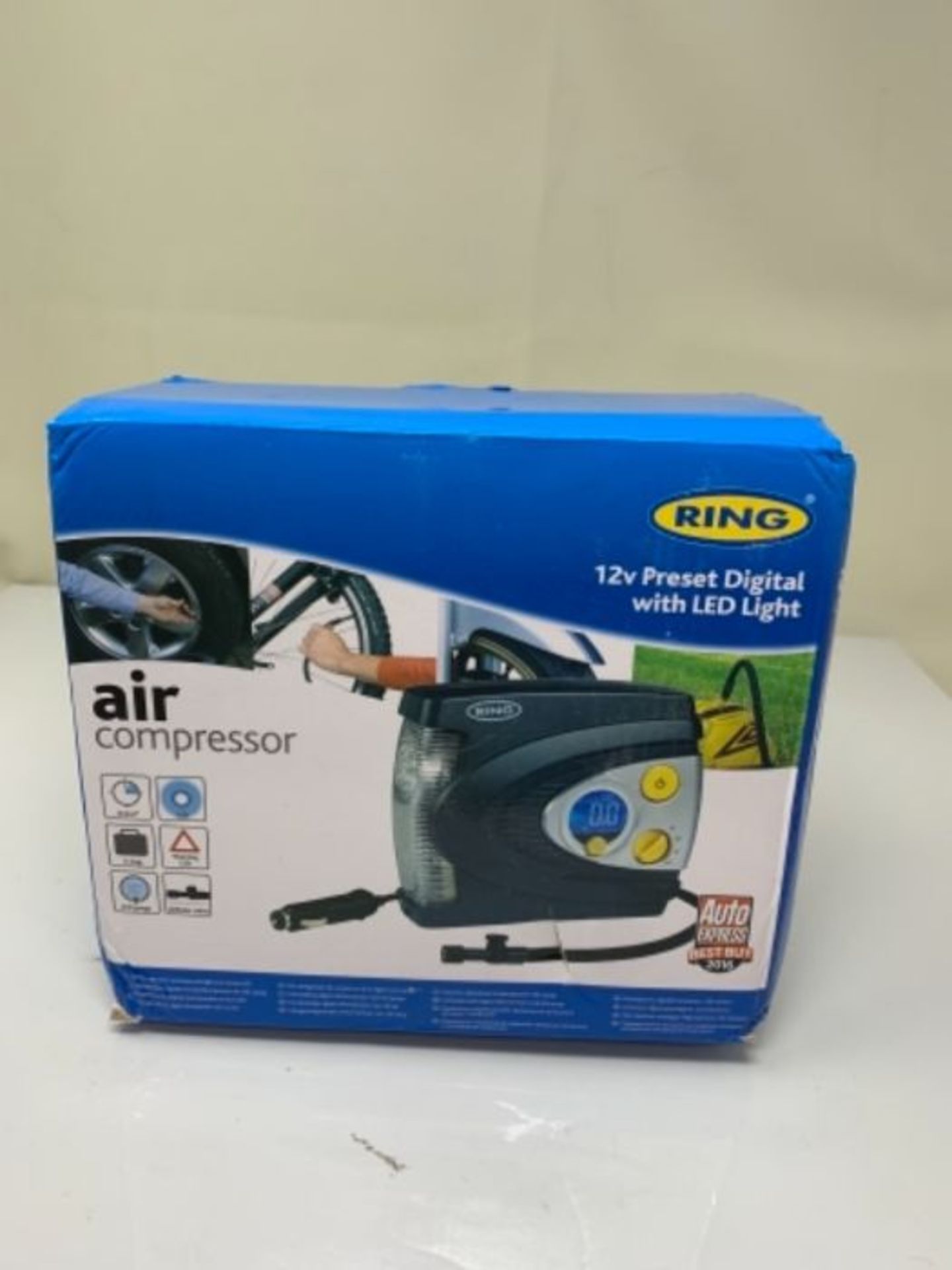 Ring RAC635 Preset Digital Tyre Inflator, Air Compressor Tyre Pump, 3 Min Tyre Inflati - Image 2 of 3