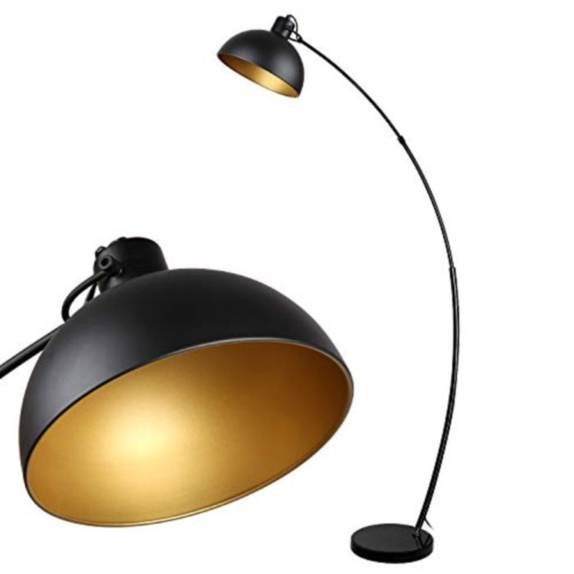Floor lamp, Osasy Vintage Arc Floor Lamp,Retro Floor Lamps in Black-Golden,Adjustable