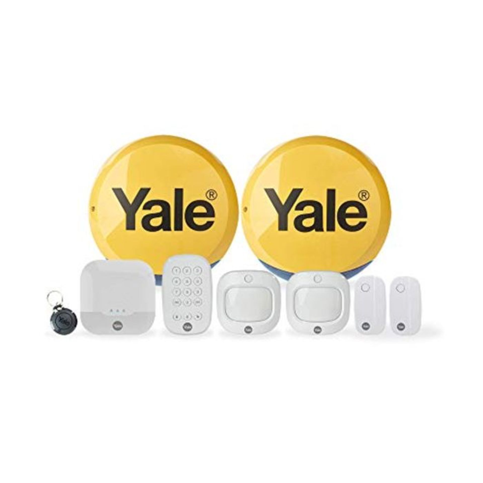 RRP £327.00 Yale IA-330 Sync Smart Home Security Alarm, 9 Piece Kit, Self Monitored, No Contract,