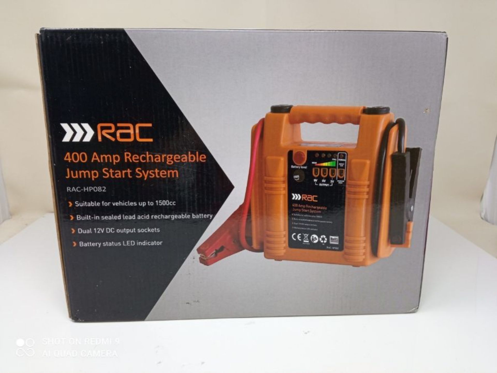 [CRACKED] RAC 400 Amp Rechargeable Jump Start System HP082 - For Car Batteries up to 1 - Image 2 of 3