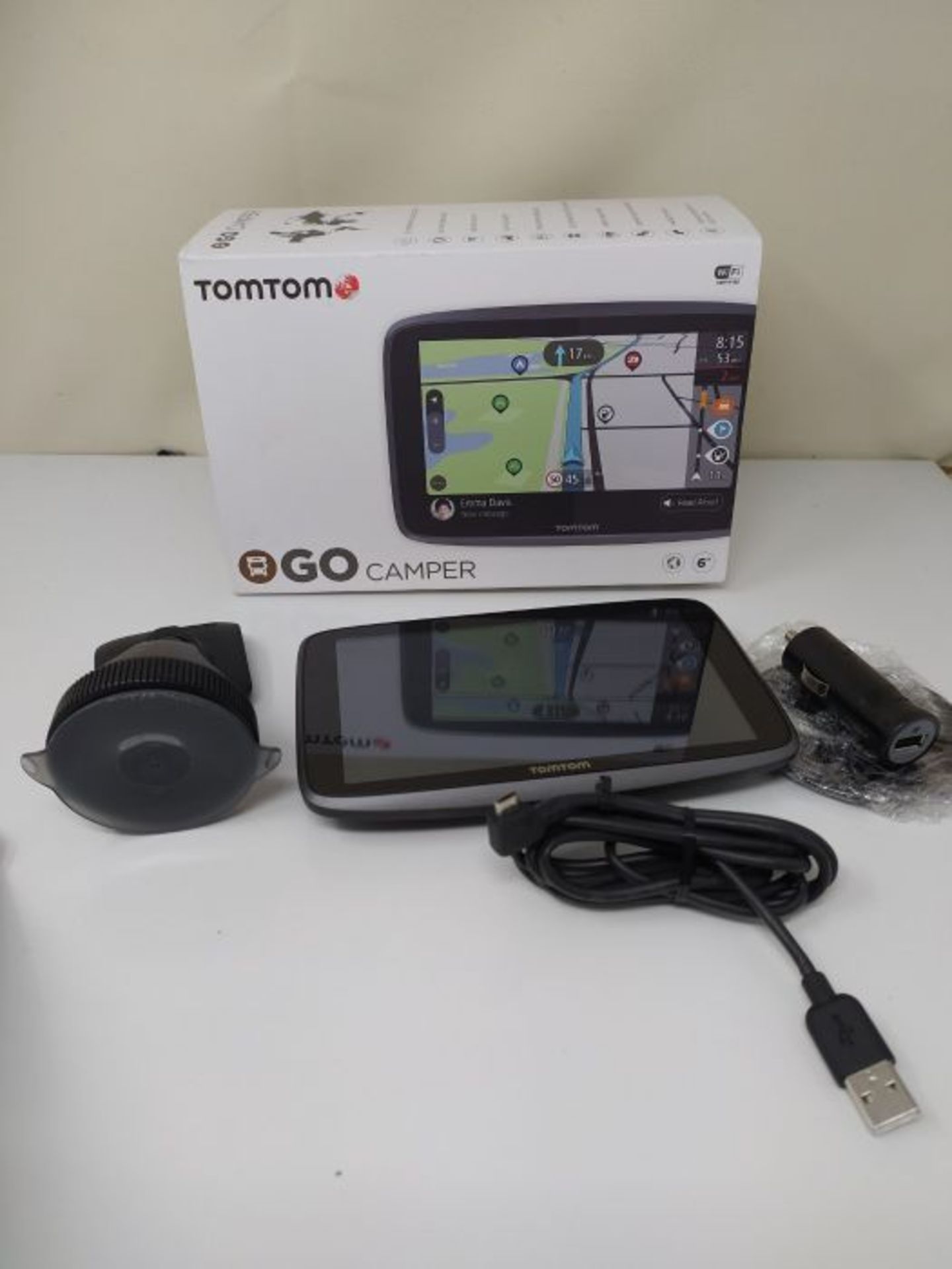 RRP £379.00 TomTom Campervan and Caravan Sat Nav GO Camper with Campervan and Caravan POIs, Update - Image 2 of 2