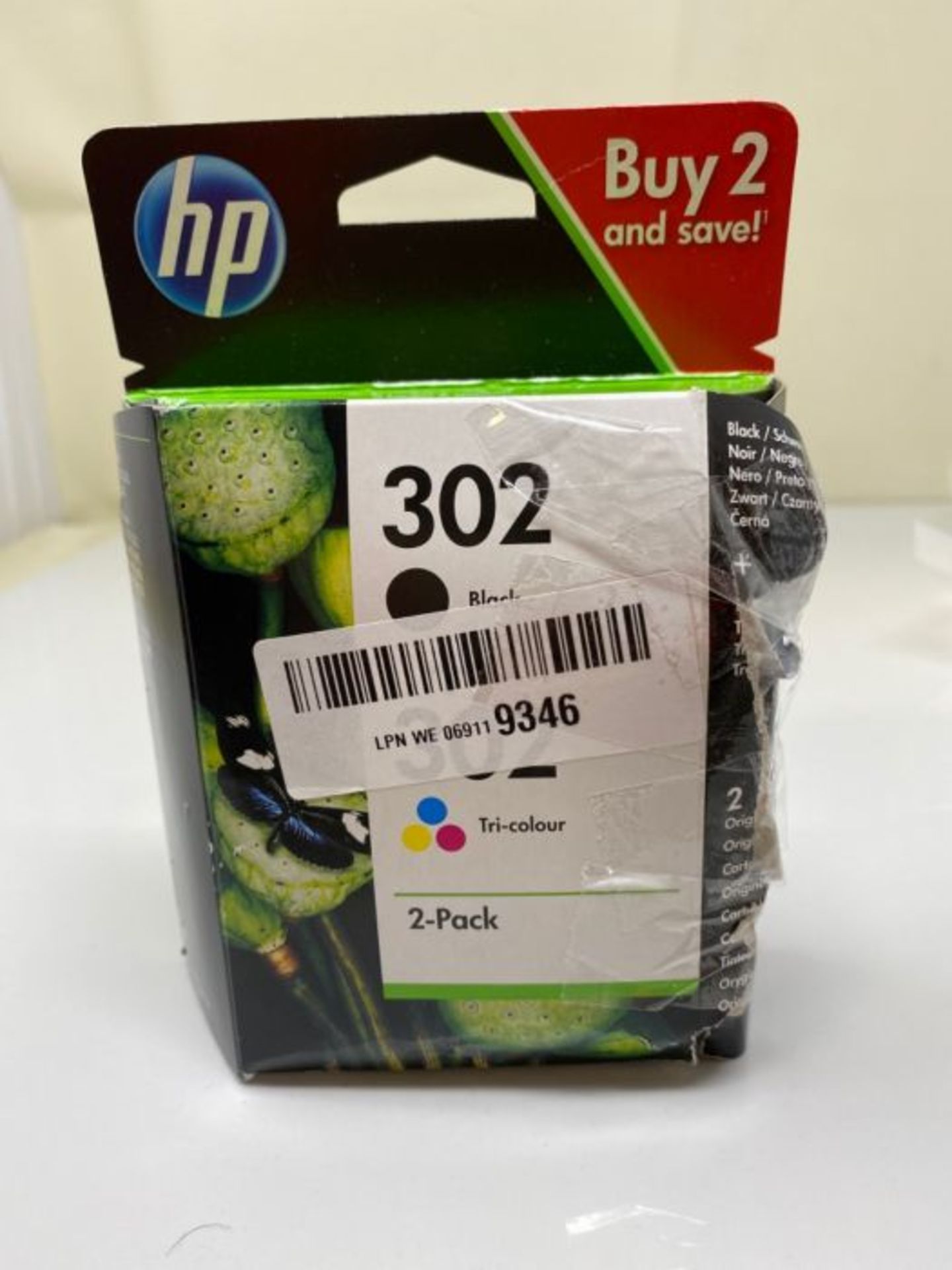 HP X4D37AE 302 Original Ink Cartridges, Black and Tri-colour, Multipack - Image 2 of 2