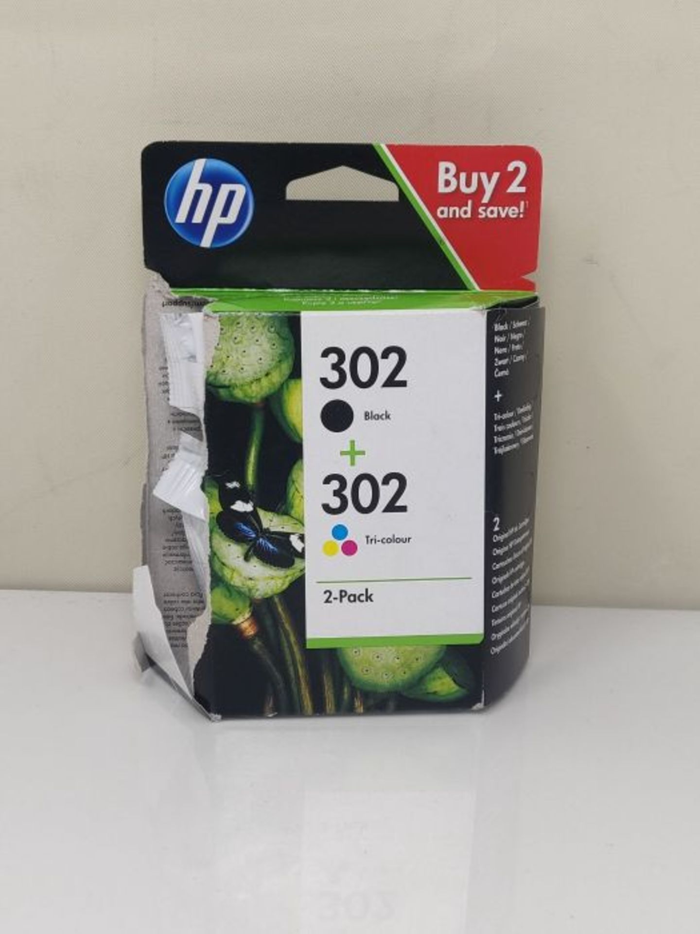 HP X4D37AE 302 Original Ink Cartridges, Black and Tri-colour, Multipack - Image 2 of 3