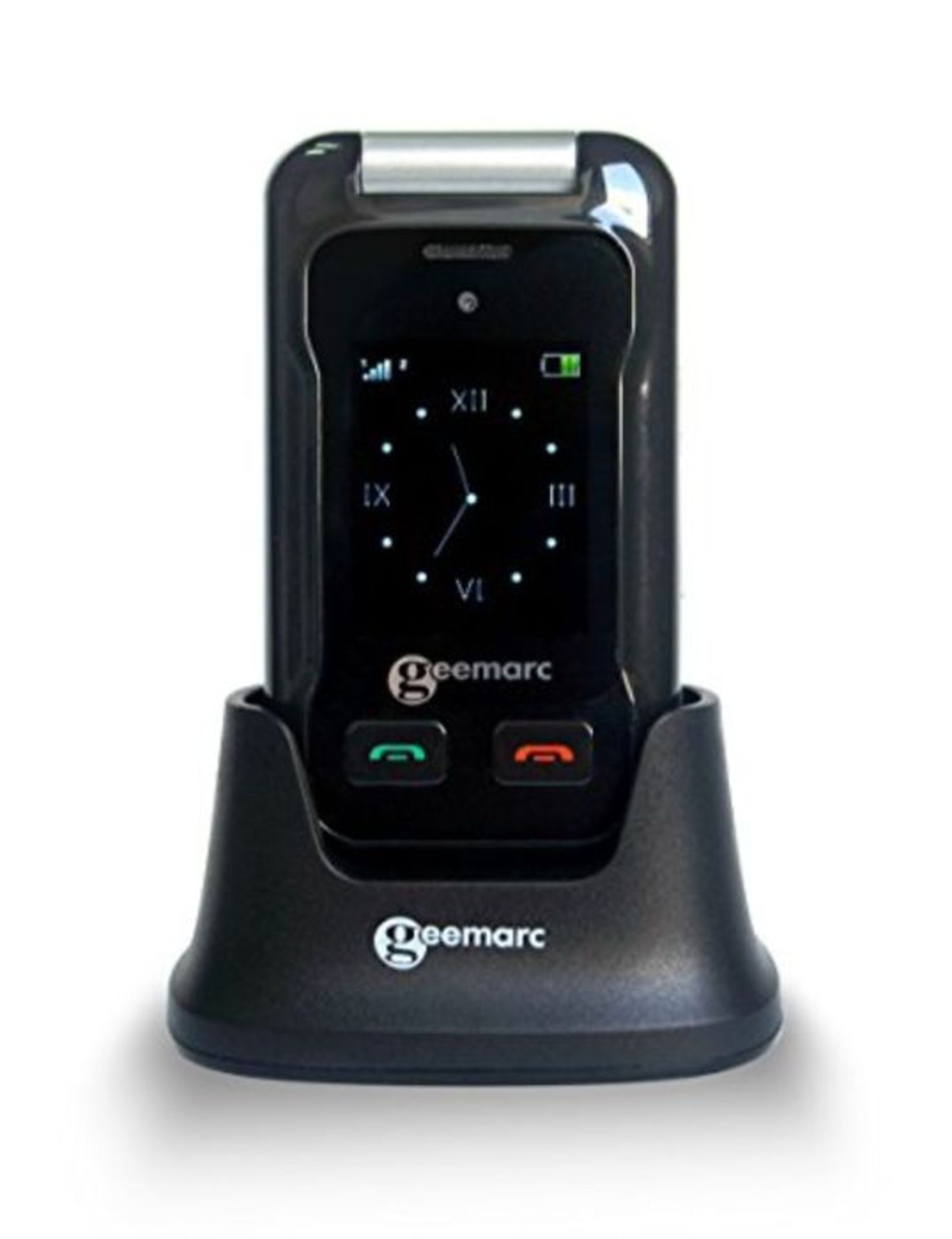 RRP £64.00 Geemarc CL8500 - Amplified Clamshell SIM-Free Mobile Phone with Dual LCD Display, Came