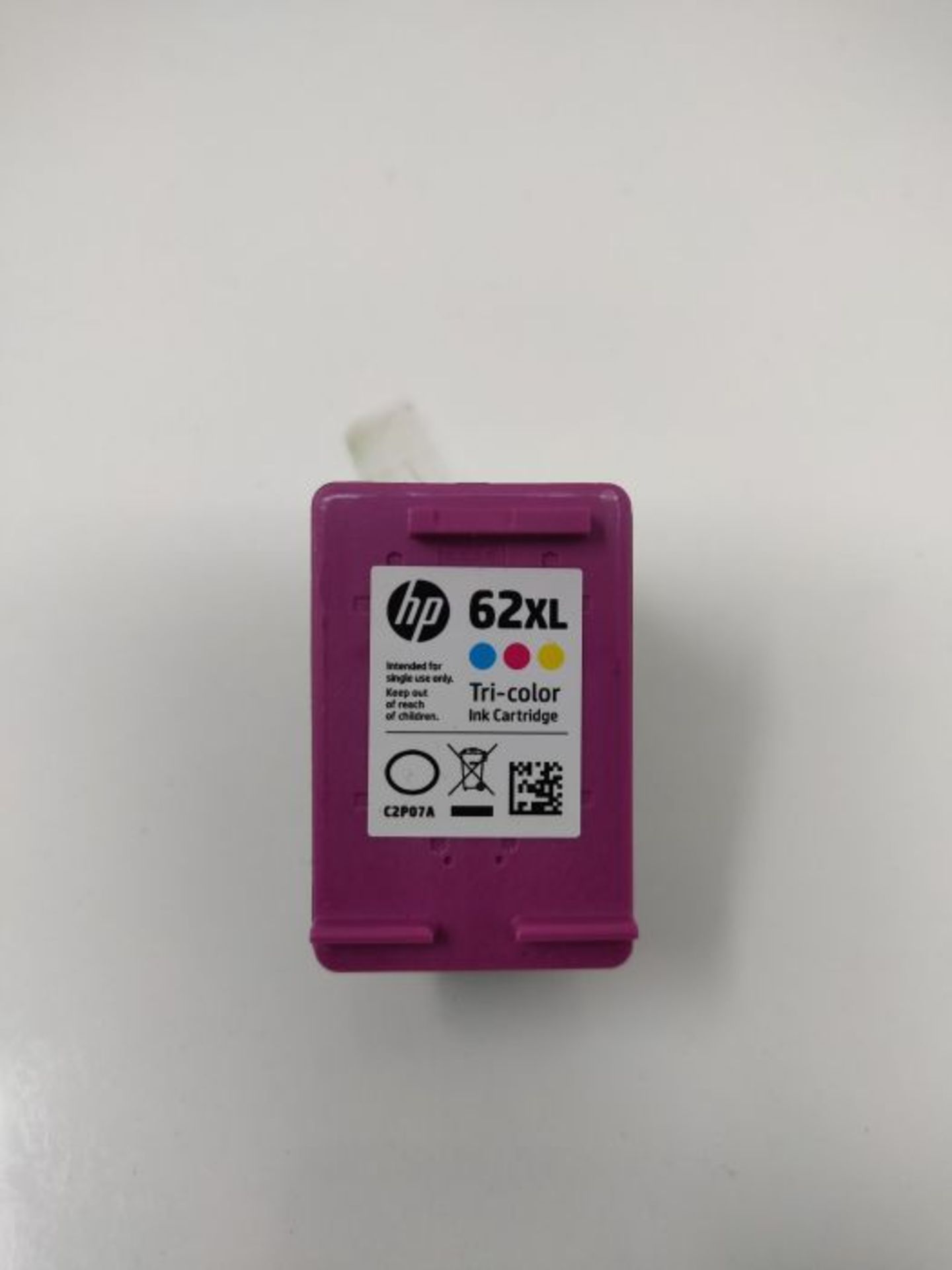 HP C2P07AE 62XL High Yield Original Ink Cartridge, Tri-color, Single Pack - Image 3 of 3