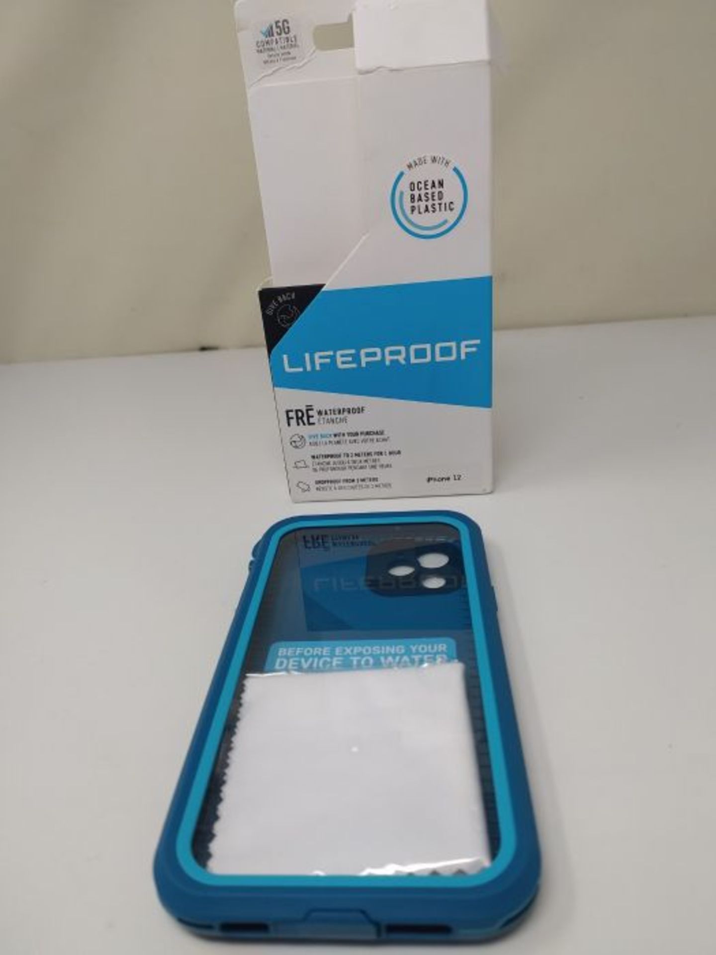 RRP £50.00 LifeProof for iPhone 12, Waterproof Drop Protective Case, Fre Series, Blue - Image 2 of 2