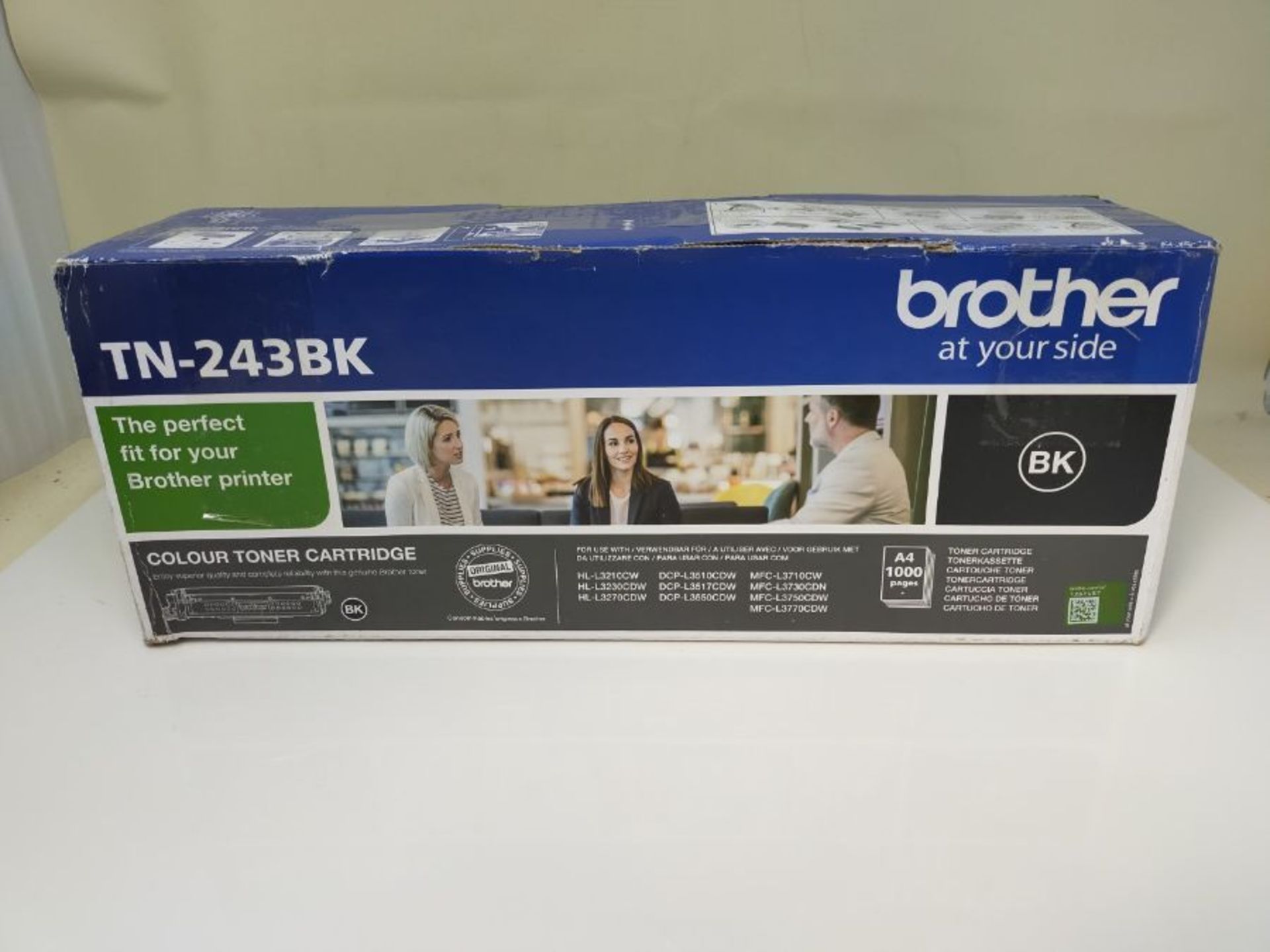 Brother TN-243BK Toner Cartridge, Black, Single Pack, Standard Yield, Includes 1 x Ton - Image 3 of 3