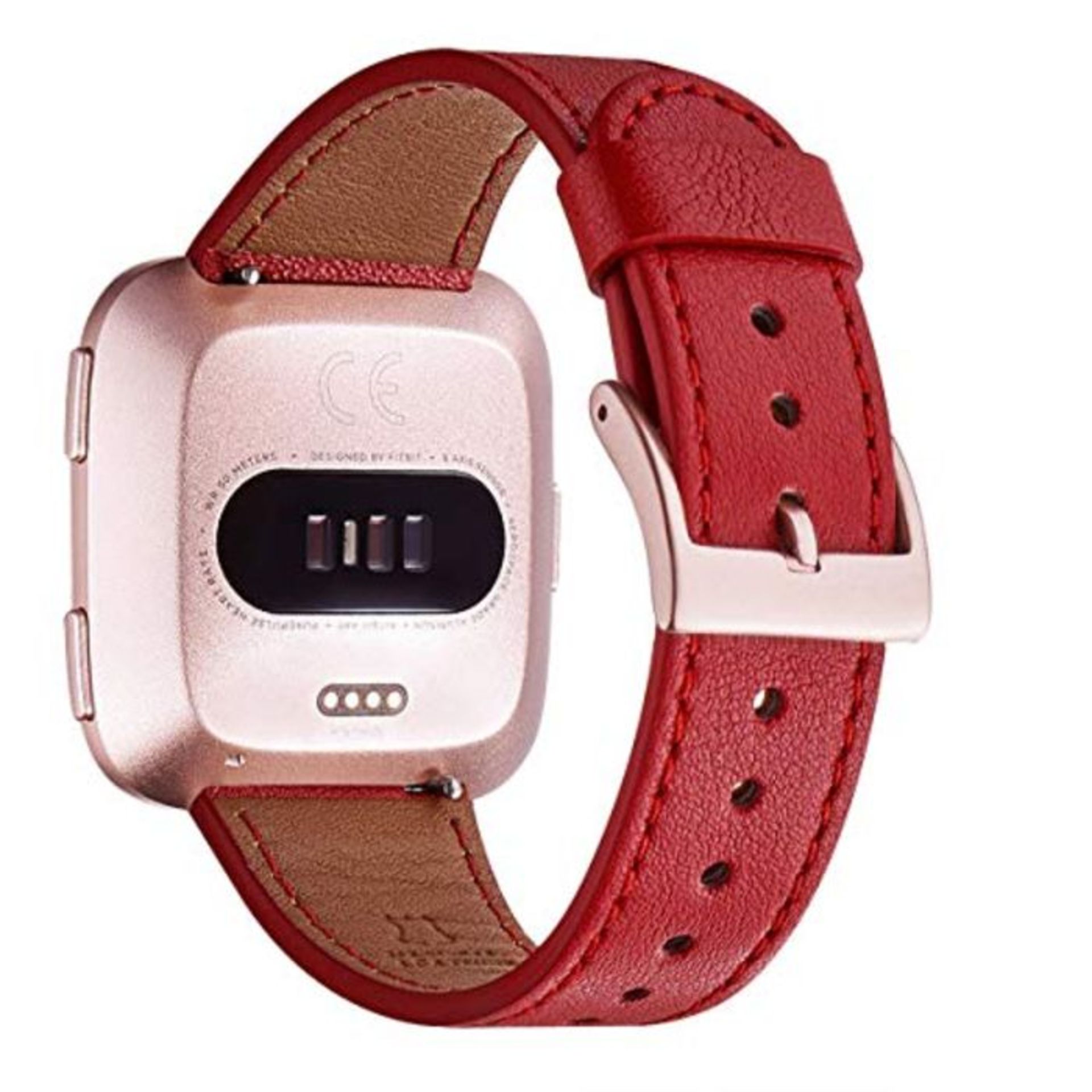 WFEAGL Strap Compatible For Fitbit Versa Strap,Leather Band Replacement Strap Compatib