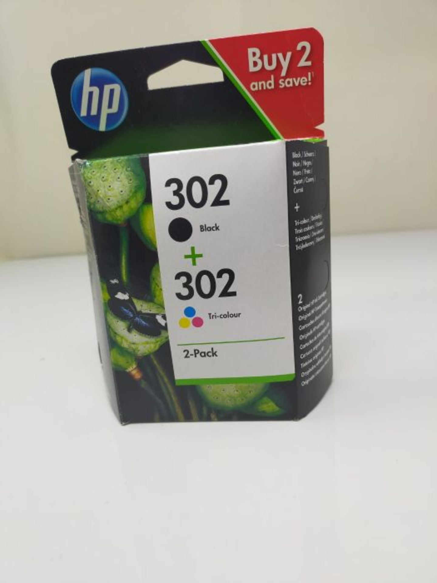 [CRACKED] HP X4D37AE 302 Original Ink Cartridges, Black and Tri-colour, Multipack - Image 2 of 3