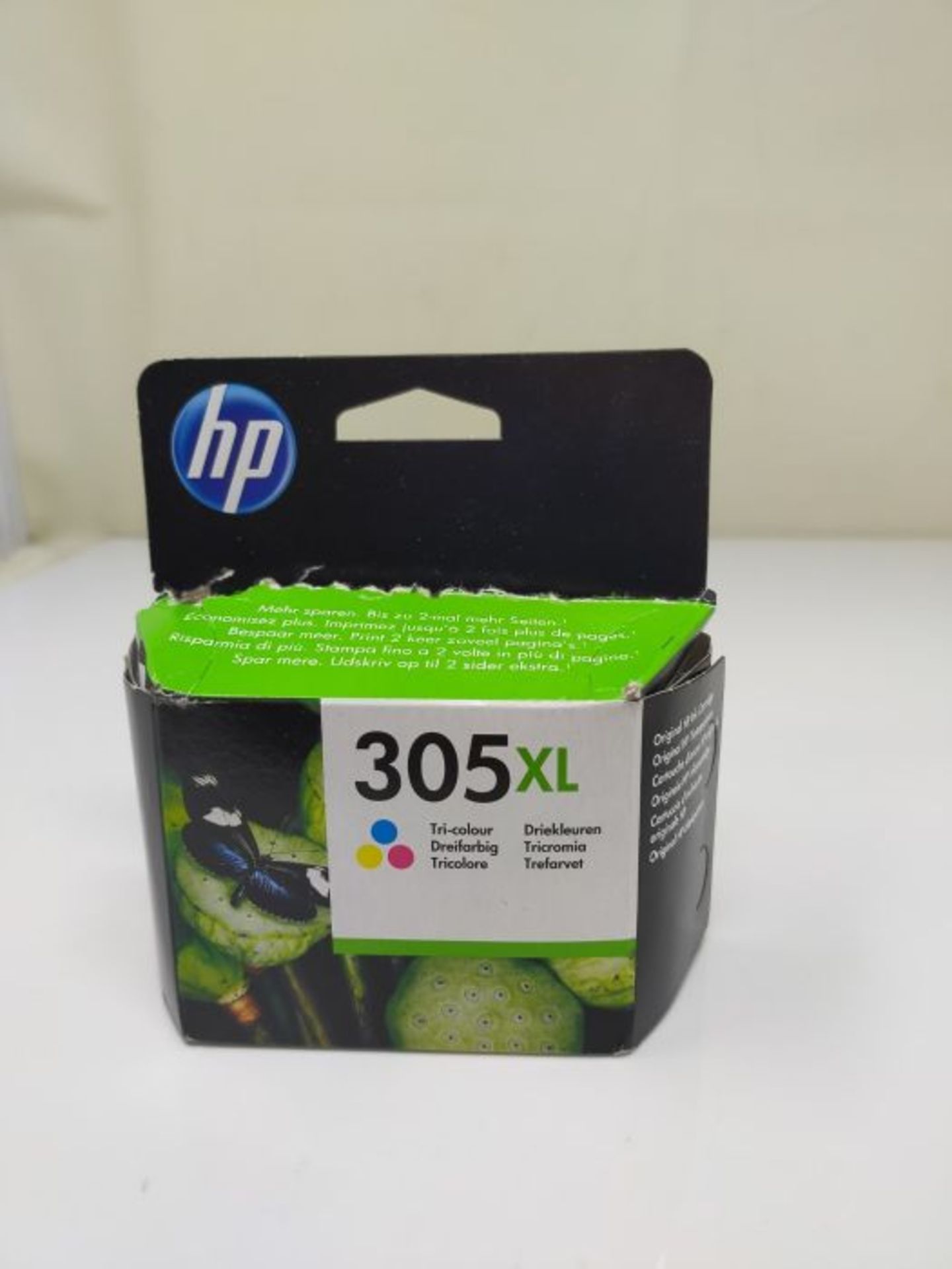 [CRACKED] HP 3YM63AE 305XL High Yield Original Ink Cartridge, Tri-color, Single Pack - Image 2 of 3