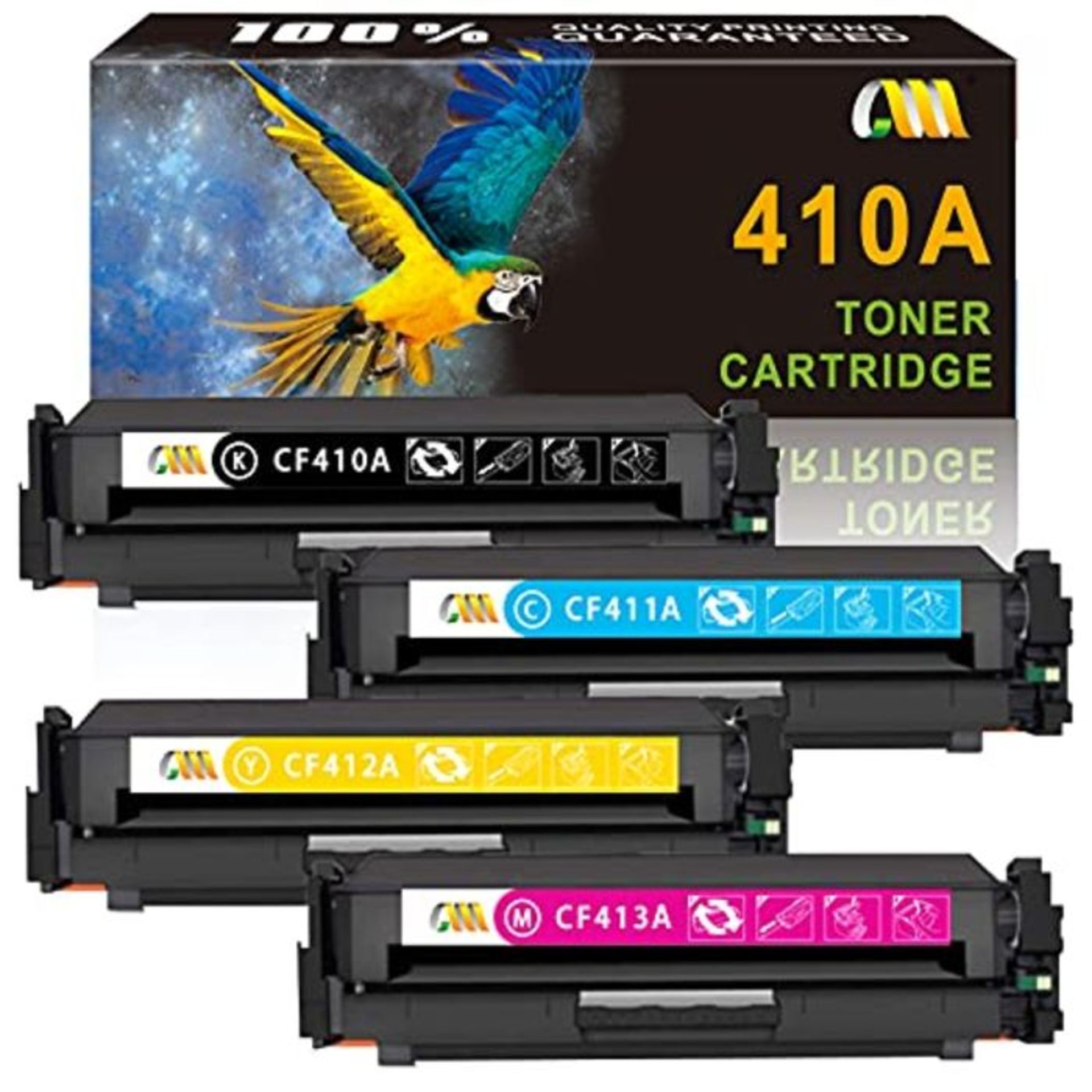 CMCMCM 4PK Compatible Toner Cartridges Replacement for HP CF410X CF411X CF412X CF413X