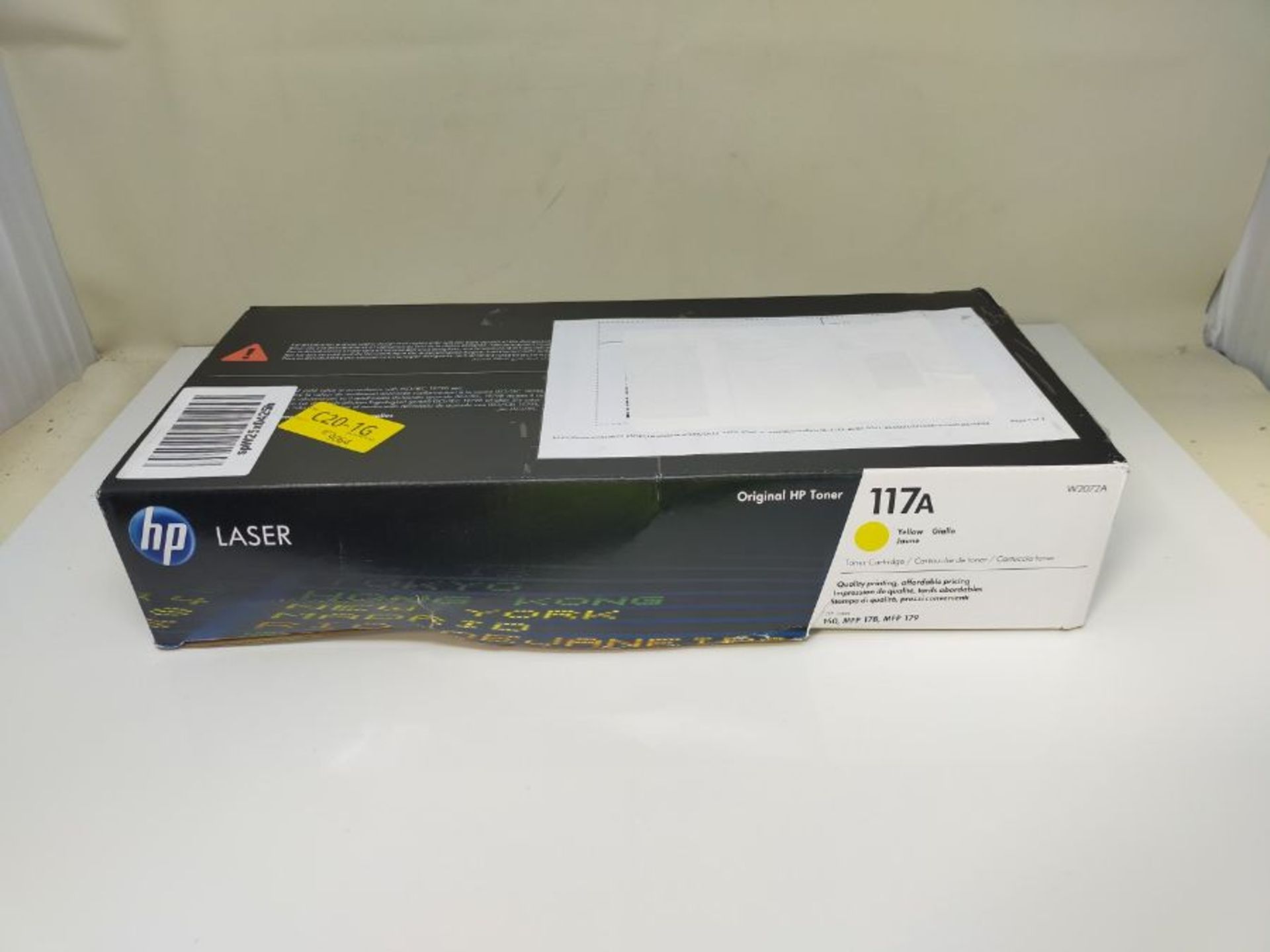 HP W2072A 117A Original Laser Toner Cartridge, Yellow, Single Pack - Image 2 of 3