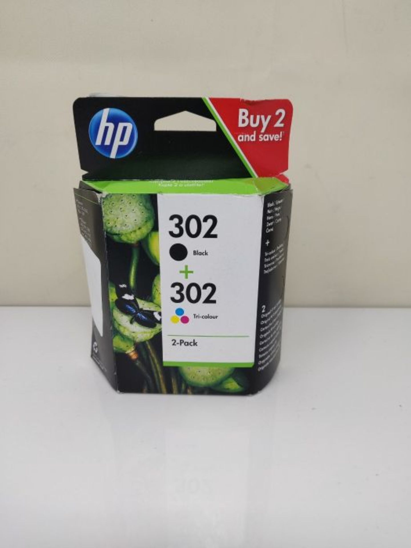 HP X4D37AE 302 Original Ink Cartridges, Black and Tri-colour, Multipack - Image 2 of 3