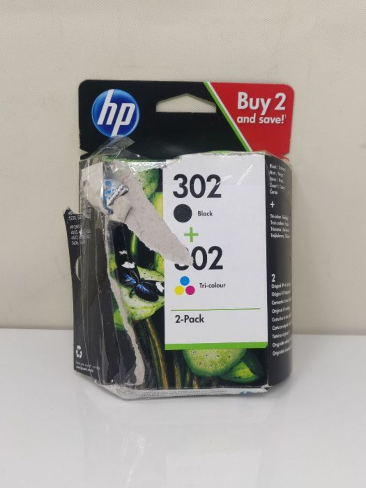 HP X4D37AE 302 Original Ink Cartridges, Black and Tri-colour, Multipack - Image 2 of 3