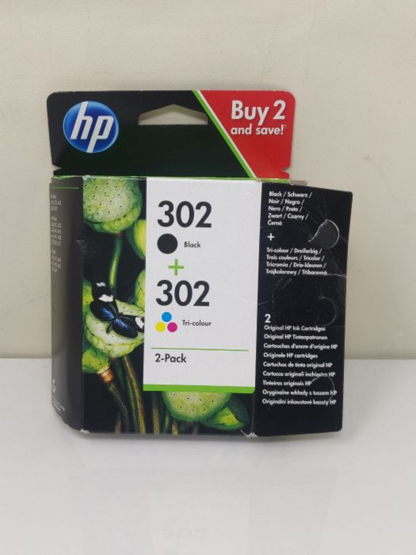 HP X4D37AE 302 Original Ink Cartridges, Black and Tri-colour, Multipack - Image 2 of 3