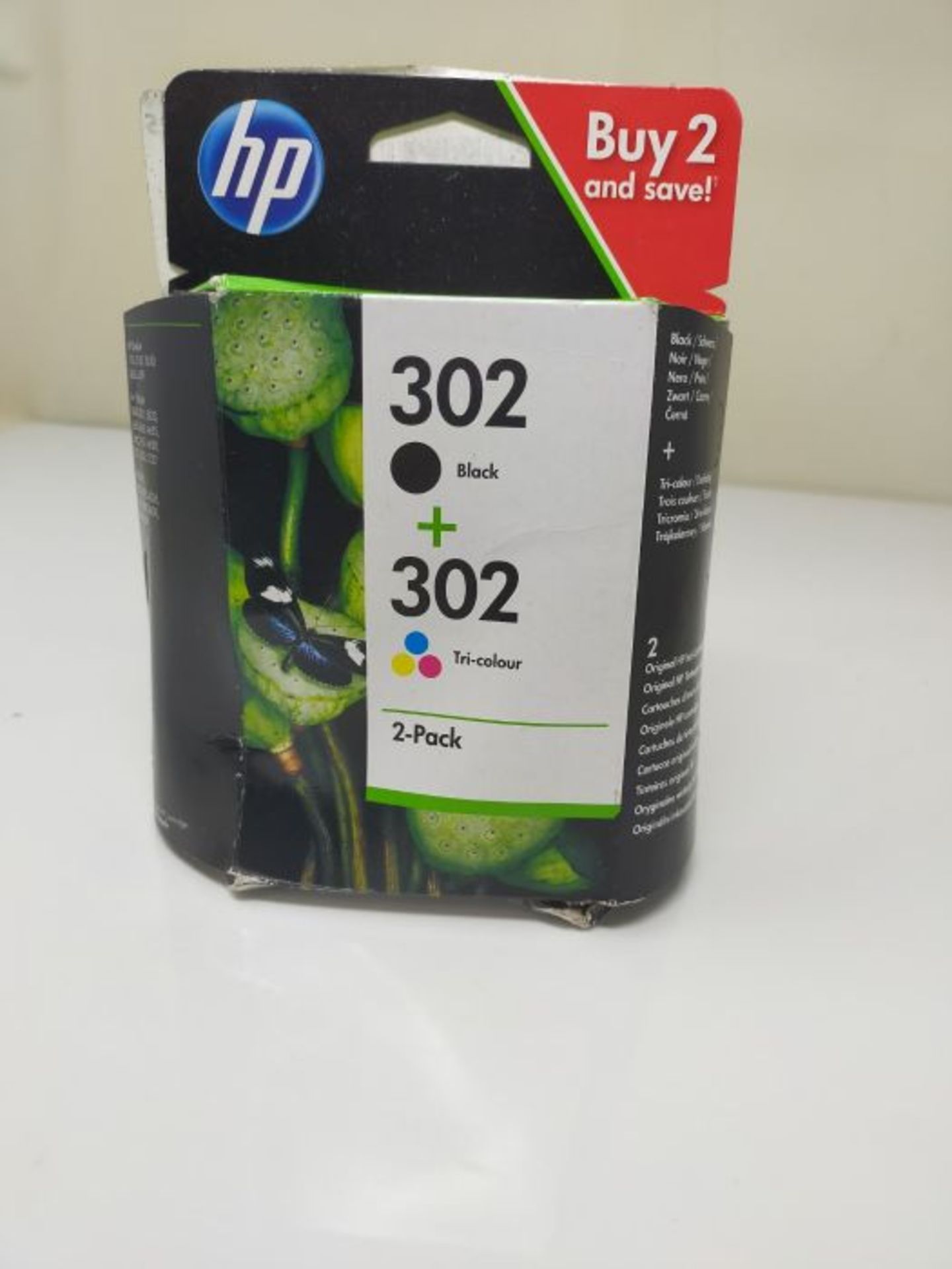 HP X4D37AE 302 Original Ink Cartridges, Black and Tri-colour, Multipack - Image 2 of 3