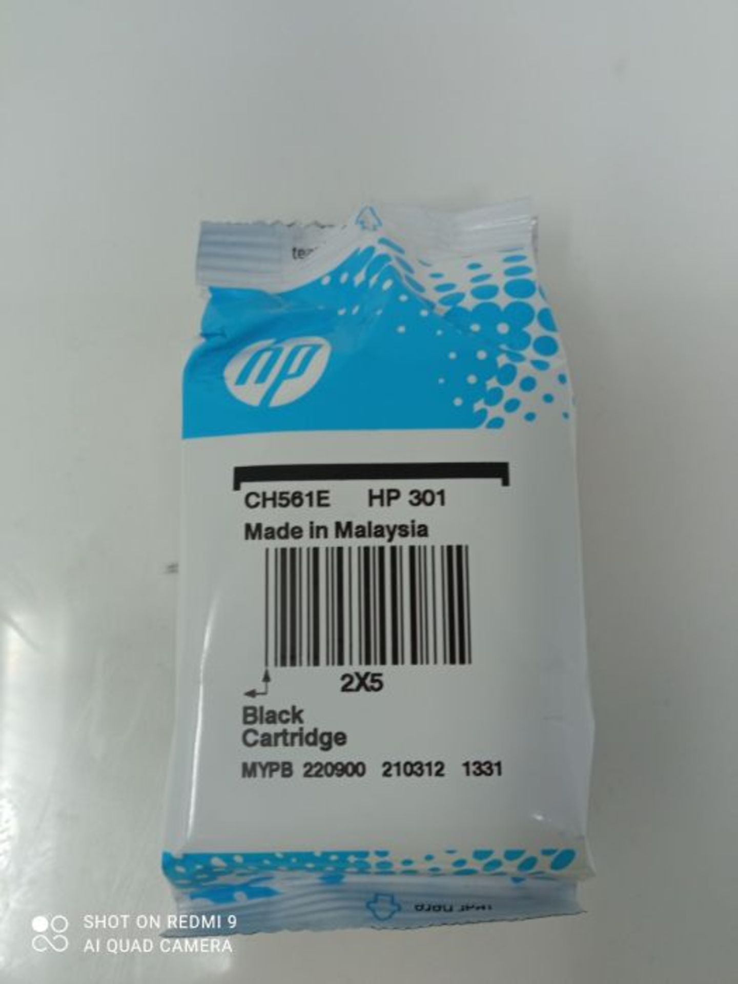 HP CH561EE 301 Original Ink Cartridge, Black, Single Pack - Image 3 of 3