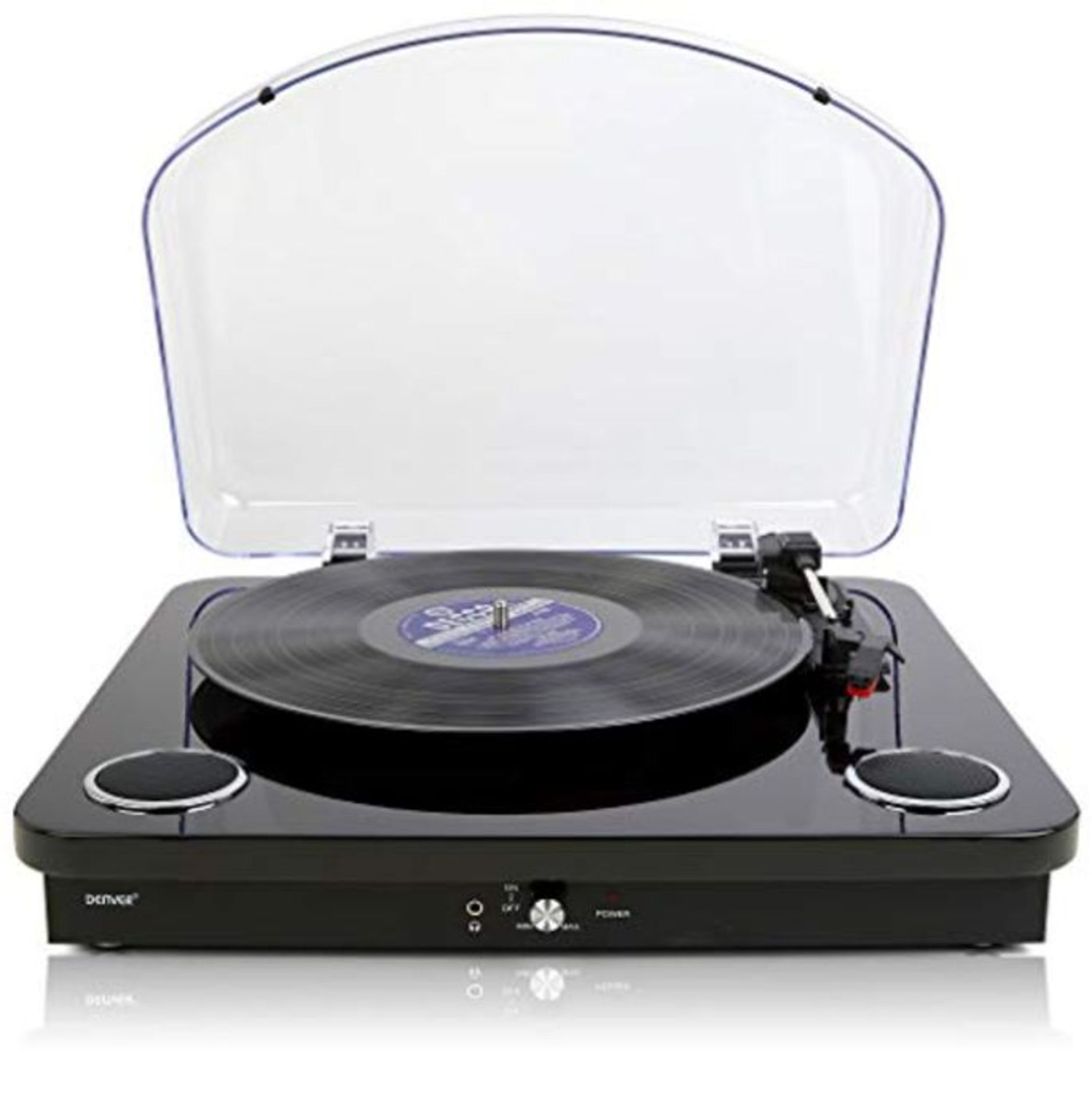 RRP £58.00 [INCOMPLETE] [CRACKED] Denver VPL-200 Vinyl Record Player Turntable - Built In Stereo