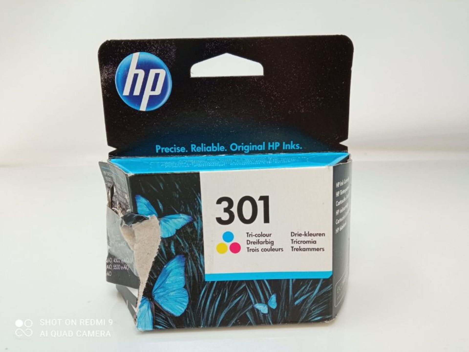 HP CH562EE 301 Original Ink Cartridge, Tri-color, Single Pack - Image 2 of 3