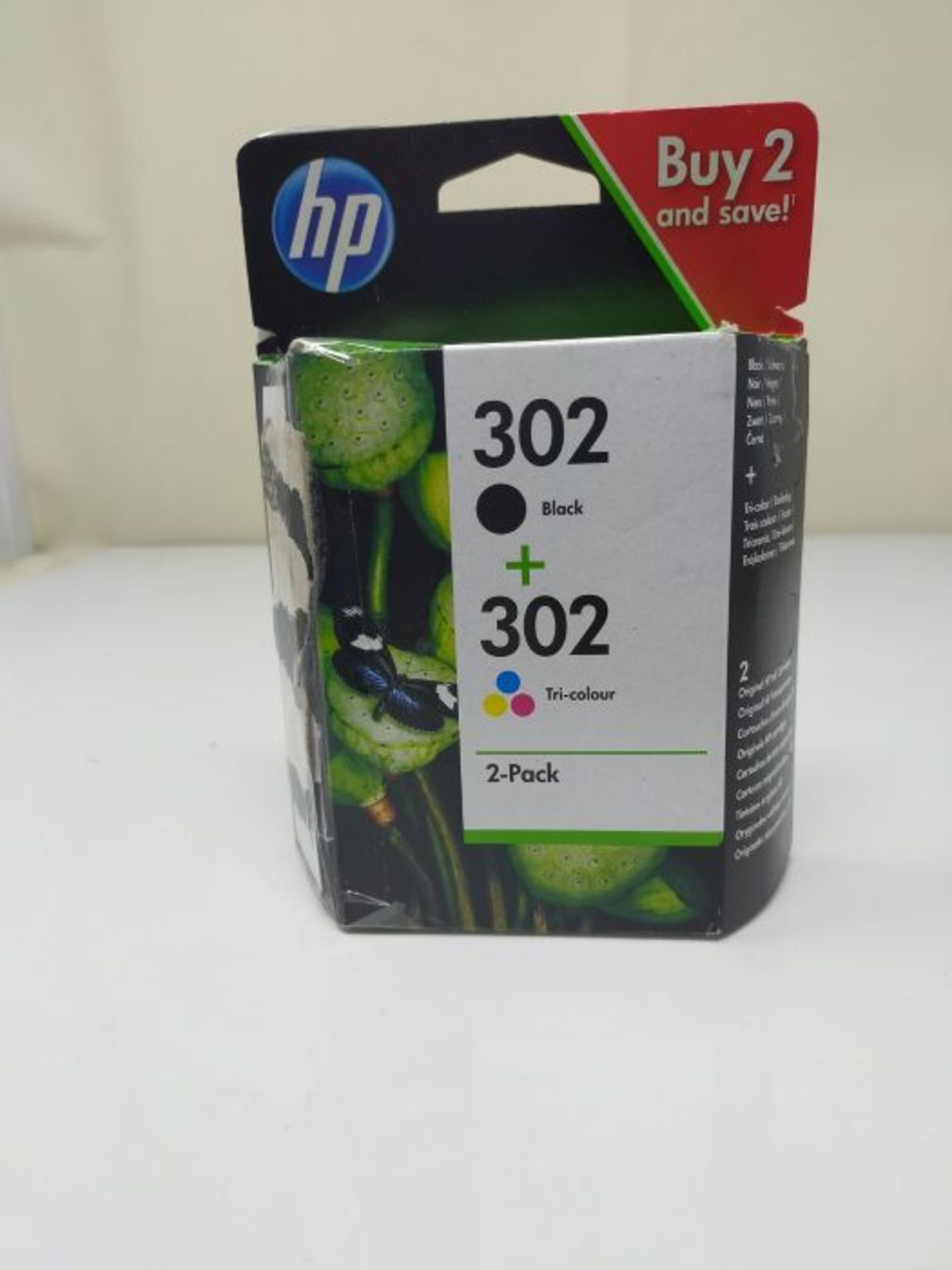 [CRACKED] HP X4D37AE 302 Original Ink Cartridges, Black and Tri-colour, Multipack - Image 2 of 3