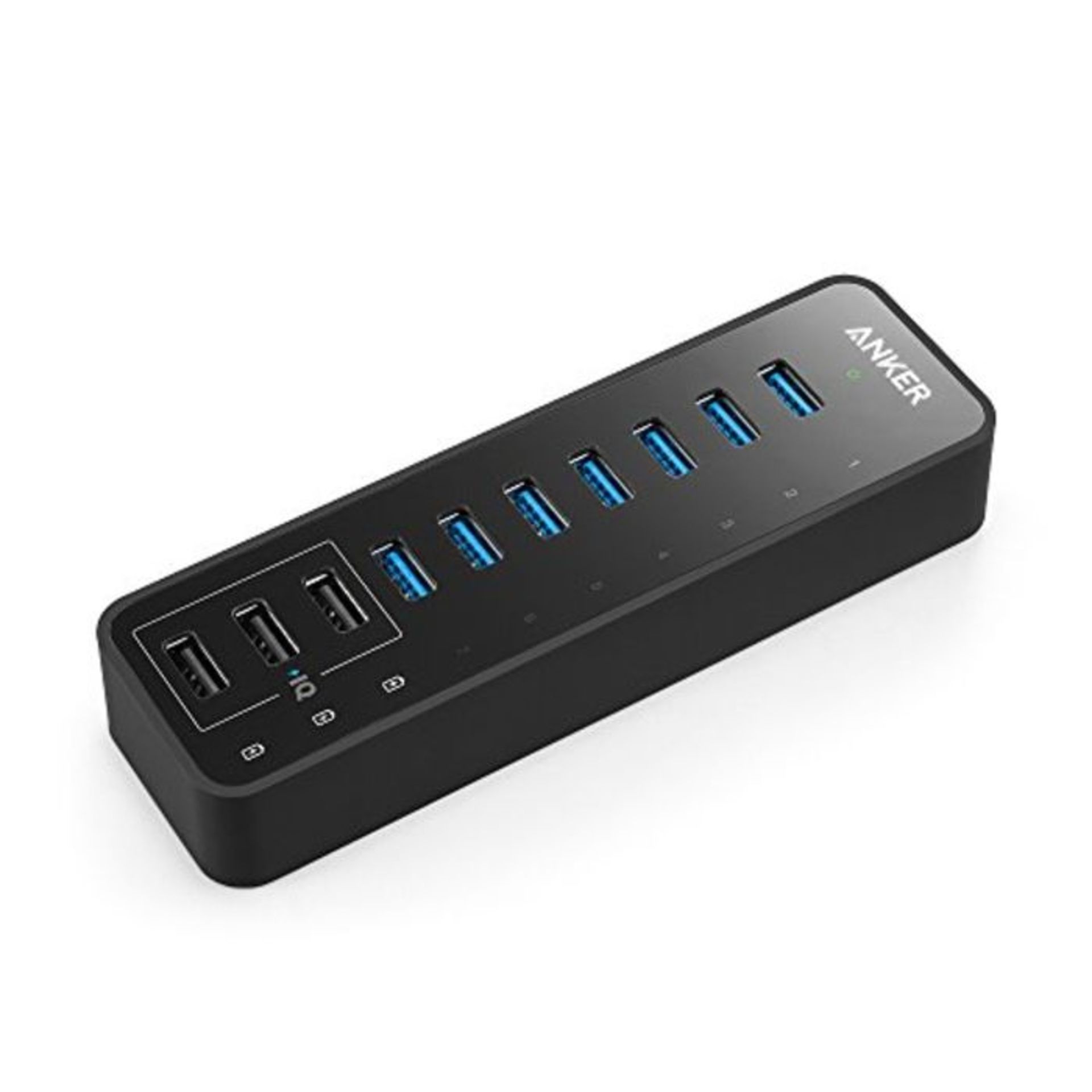 Anker 10 Port 60W Data Hub with 7 USB 3.0 Ports and 3 PowerIQ Charging Ports for Macbo