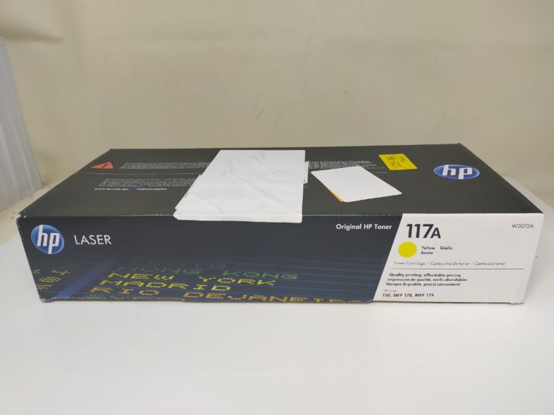 HP W2072A 117A Original Laser Toner Cartridge, Yellow, Single Pack - Image 2 of 2