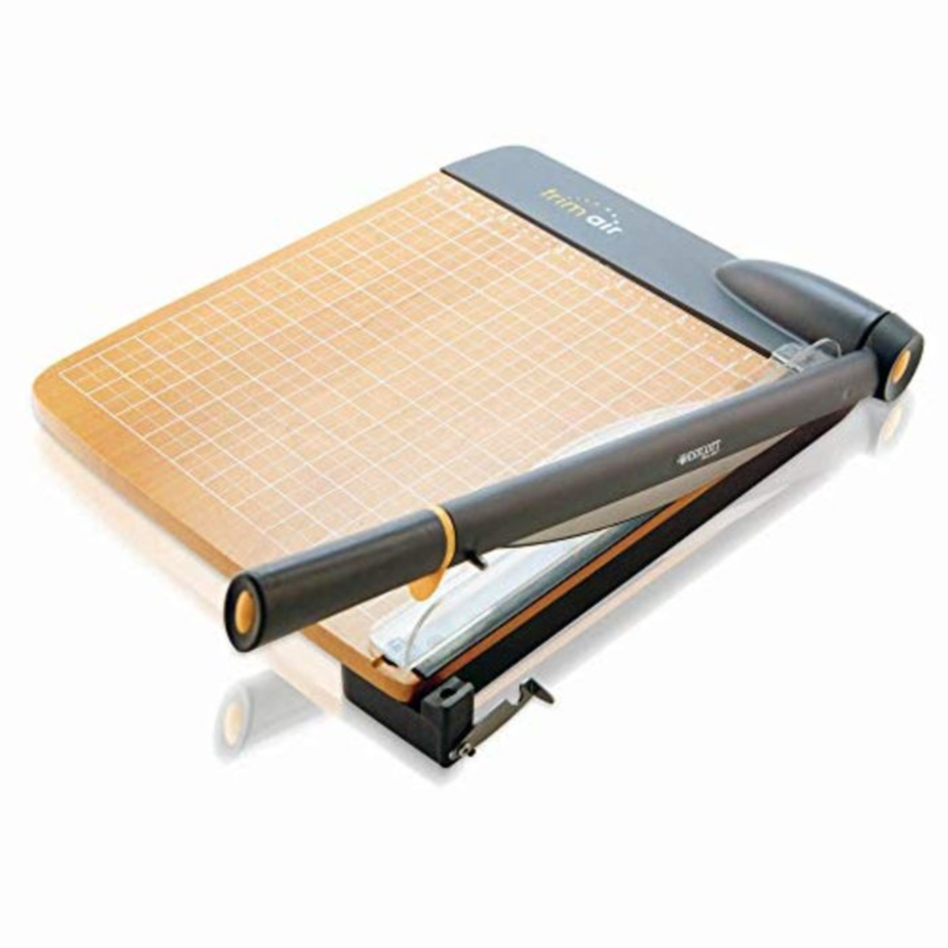 Westcott 12-Inch Trimair Titanium Wood Guillotine Paper Trimmer with Anti-Microbial Pr