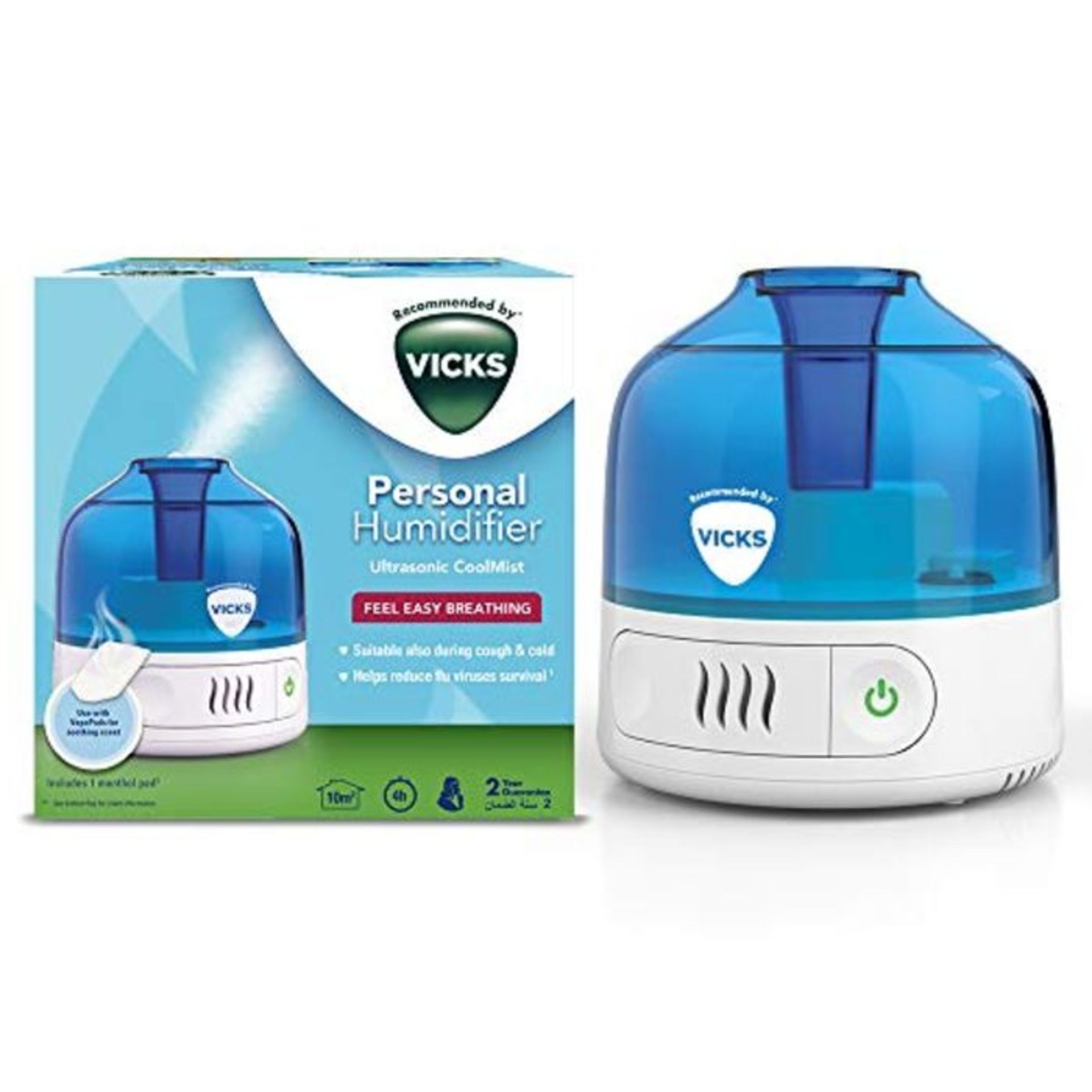 Vicks VUL505 Cool Mist Personal Humidifier, White