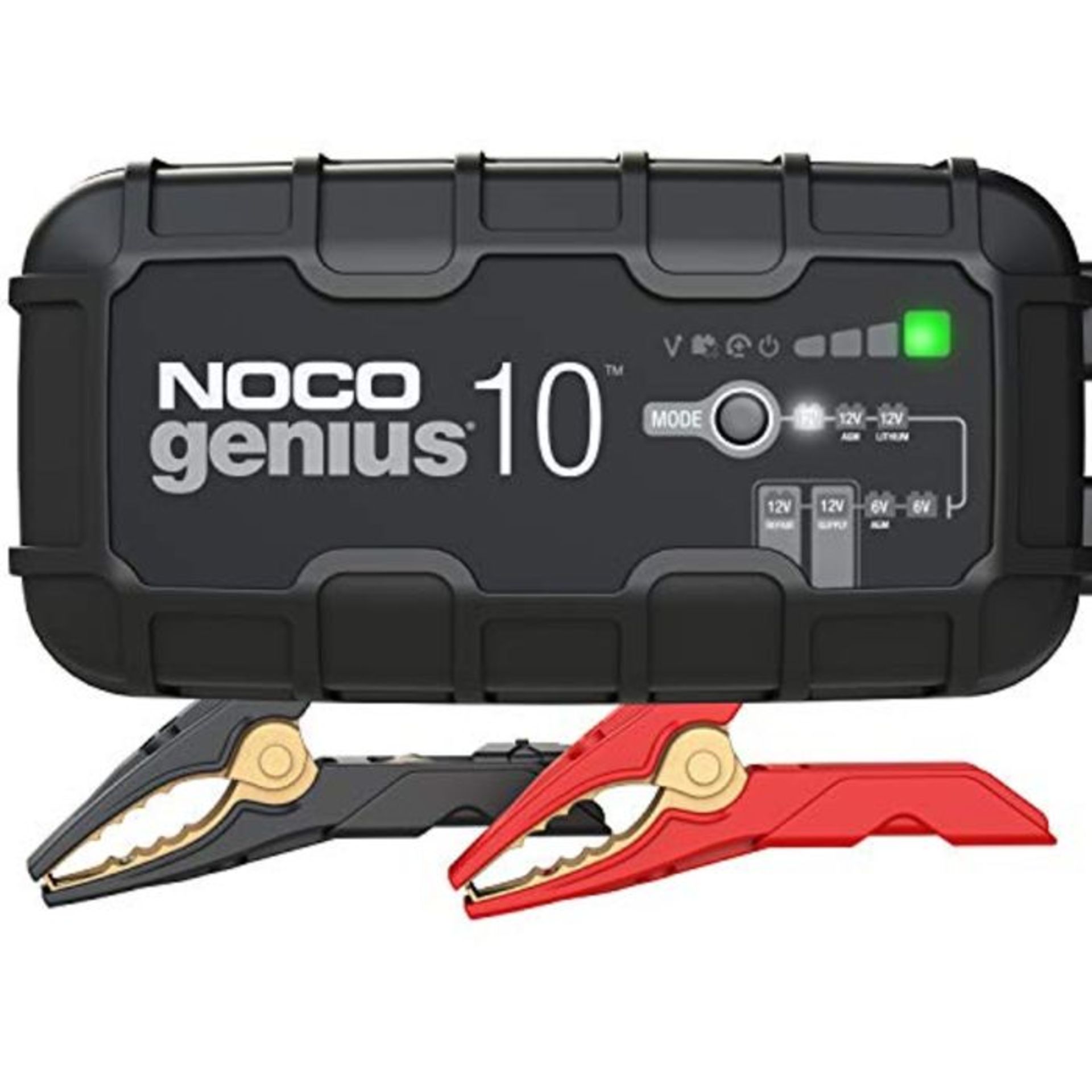 RRP £119.00 NOCO GENIUS10UK, 10-Amp Fully-Automatic Smart Charger, 6V And 12V Battery Charging Uni