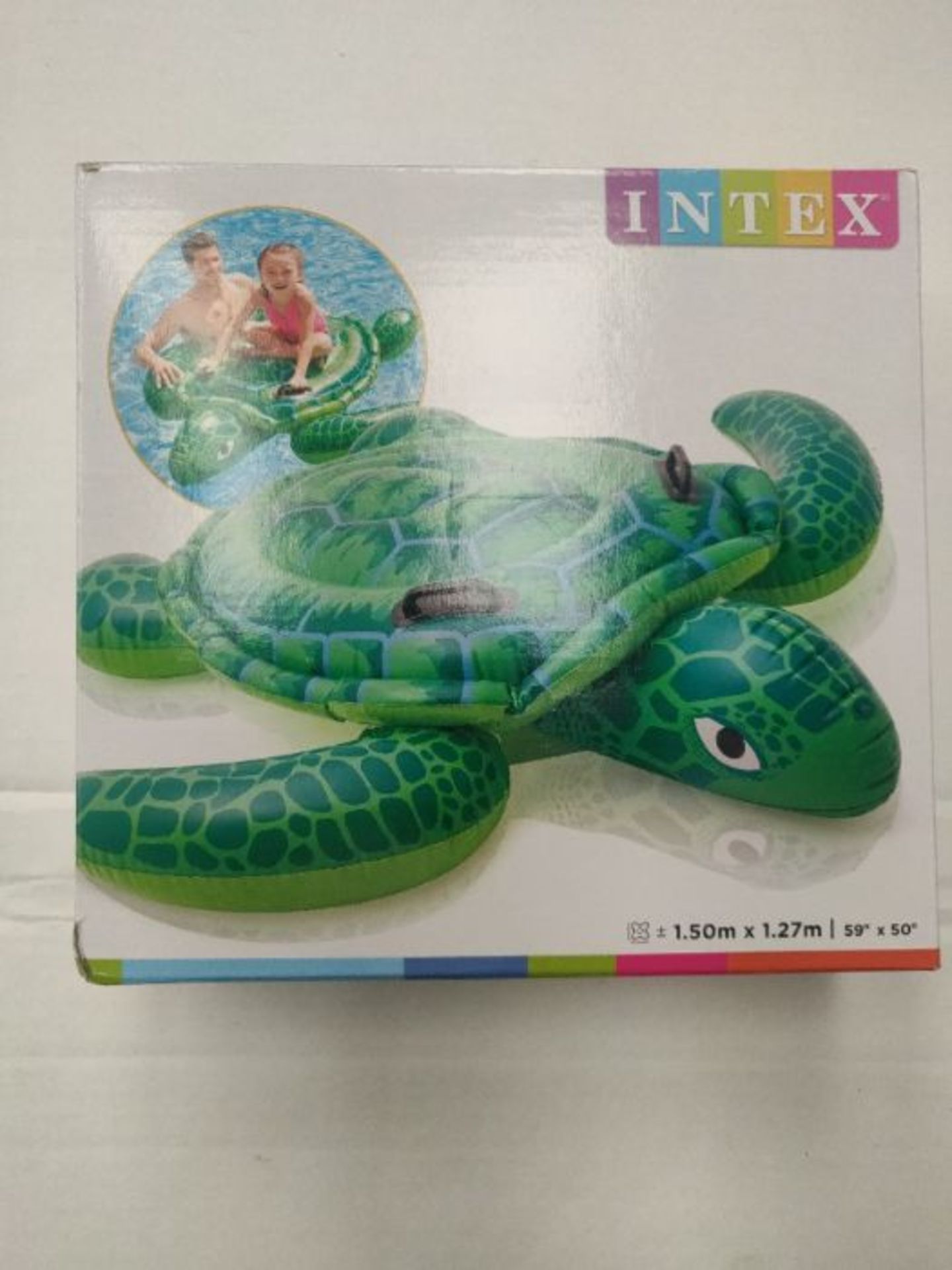 Intex Lil' Sea Turtle Ride On 1.50m x 1.27m Swimming Pool Beach Toy #57524NP - Image 2 of 3
