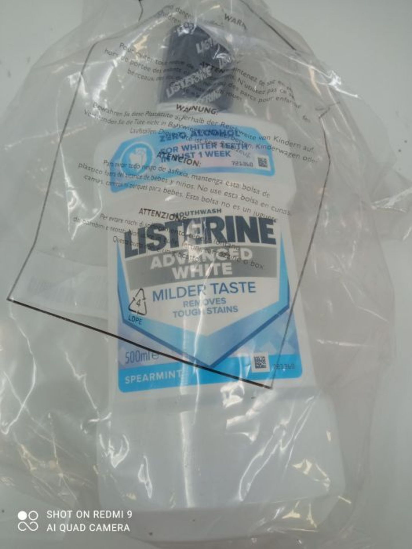 Listerine Advanced White Mouthwash 500ml - Image 2 of 3