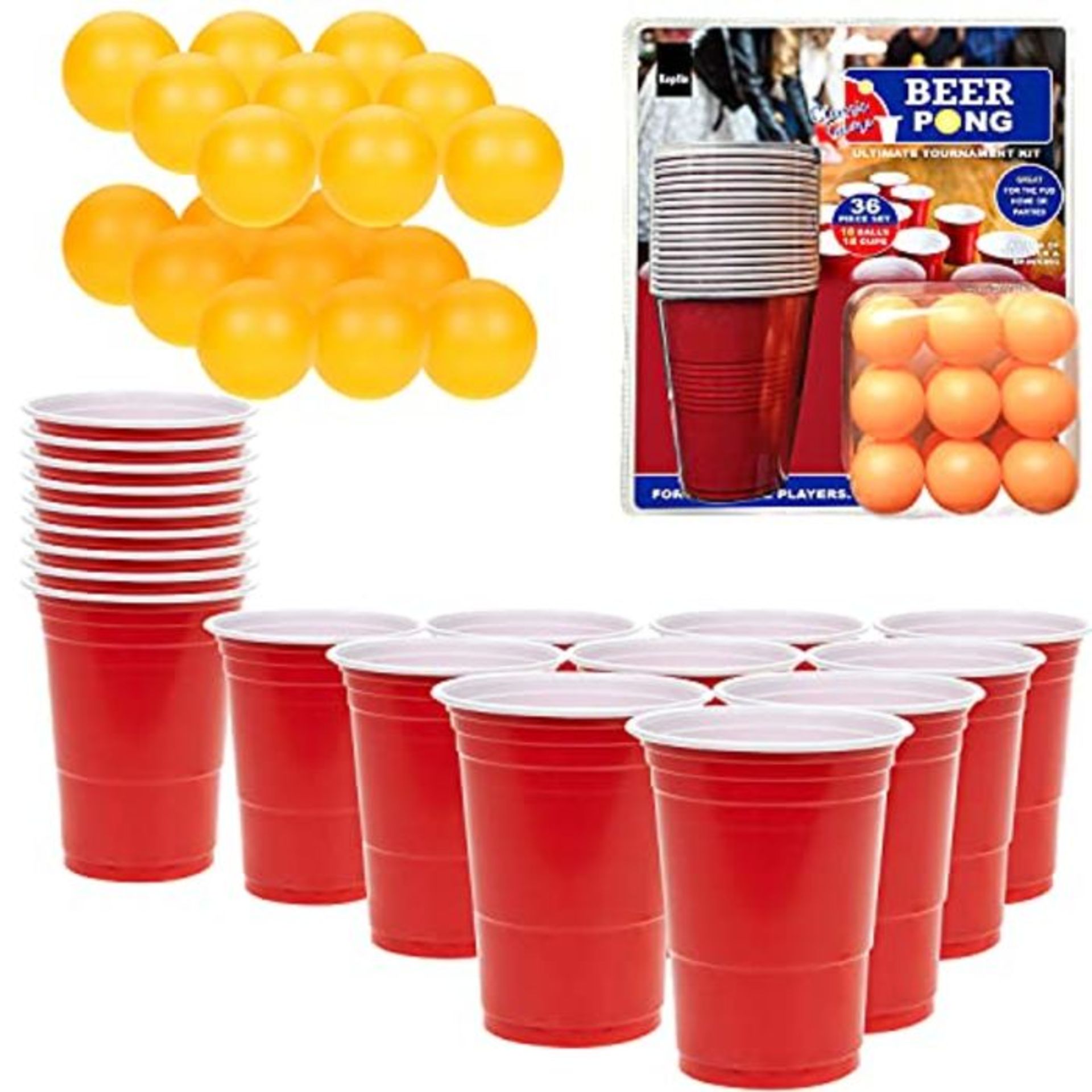 KEPLIN Beer Pong Set  Adult Fun Party Drinking Tournament Game for Parties, Garde