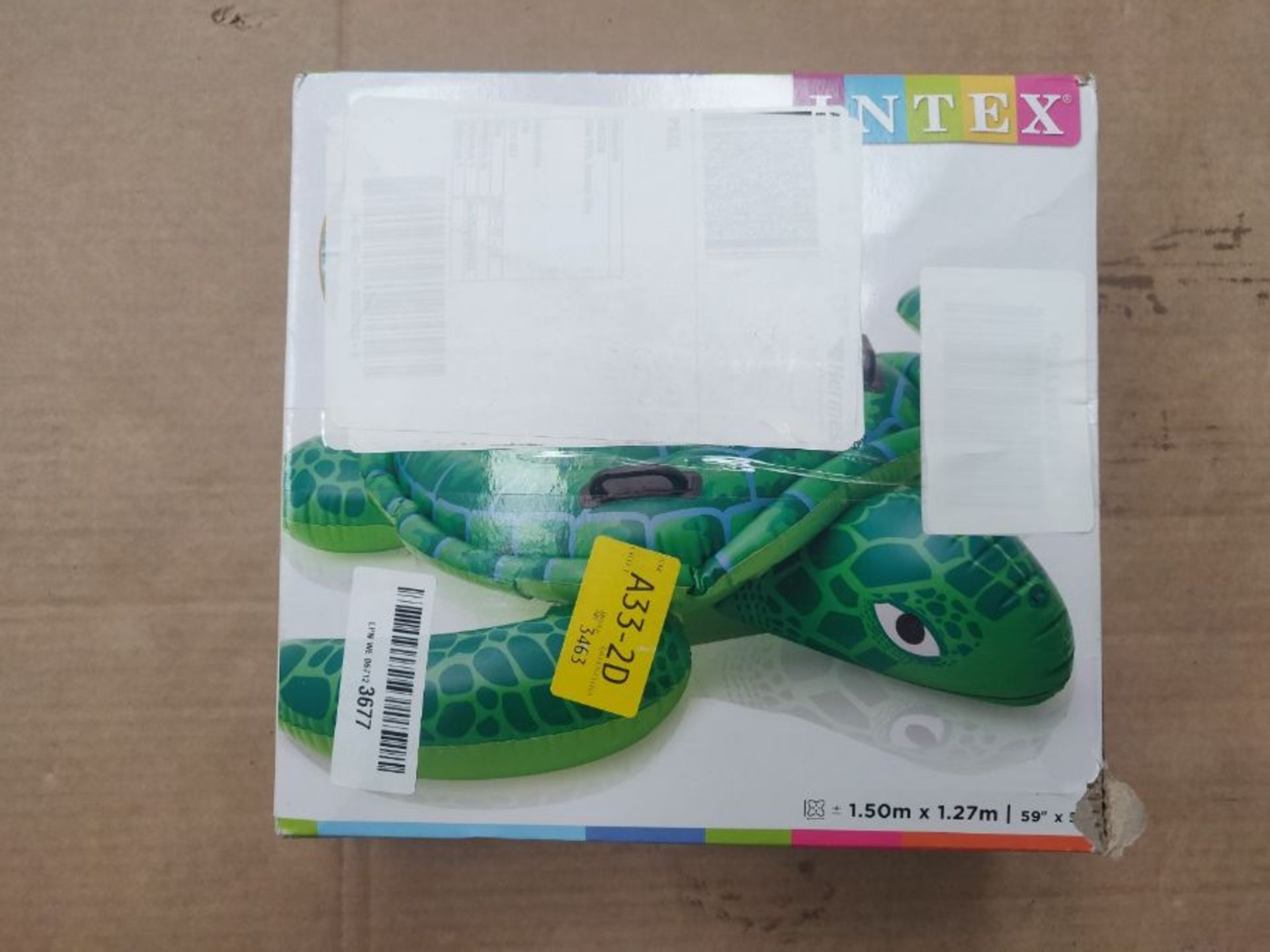 Intex Lil' Sea Turtle Ride On 1.50m x 1.27m Swimming Pool Beach Toy #57524NP - Image 2 of 3