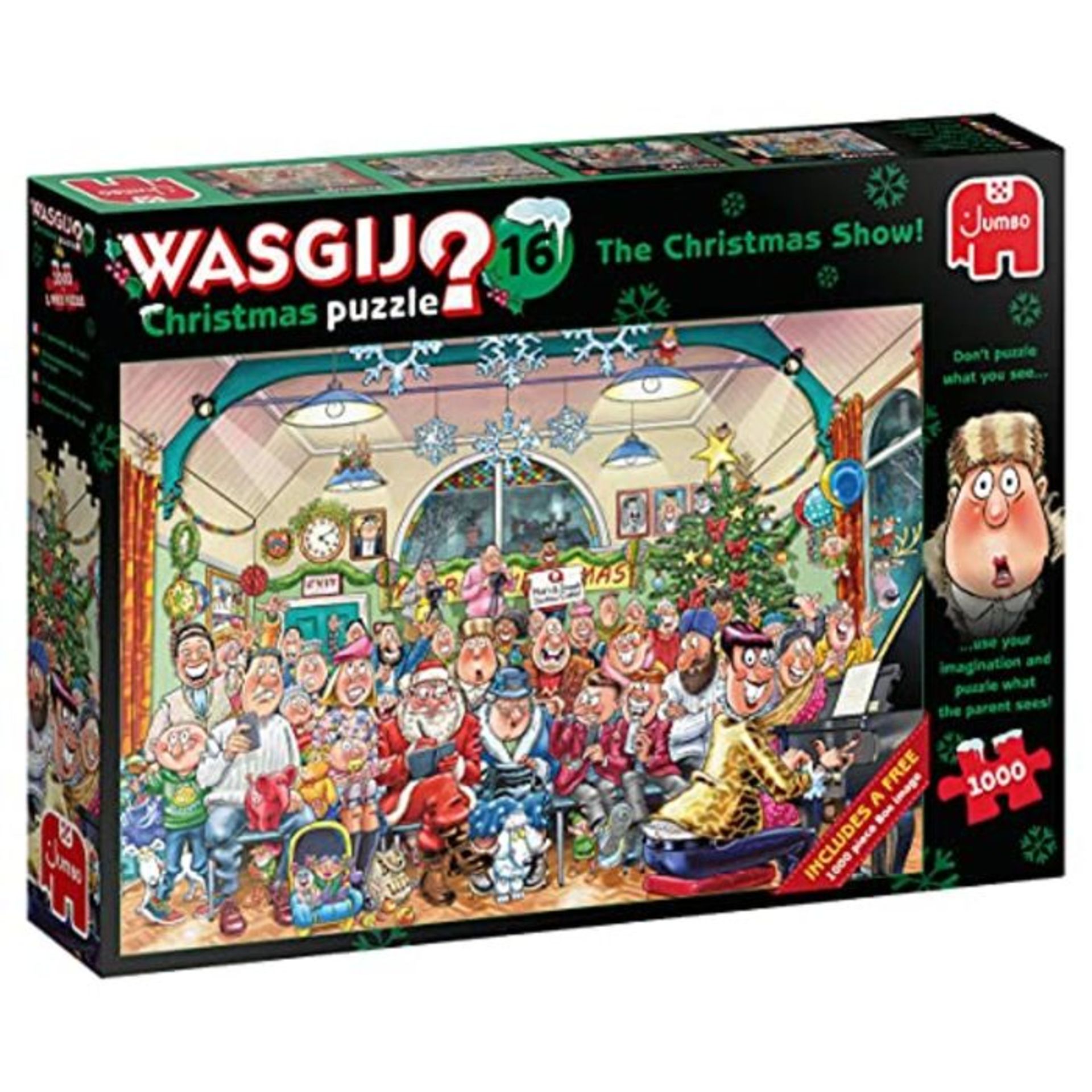 Jumbo, Wasgij, Original 16 - The Christmas Show, Jigsaw Puzzles for Adults, 1,000 piec