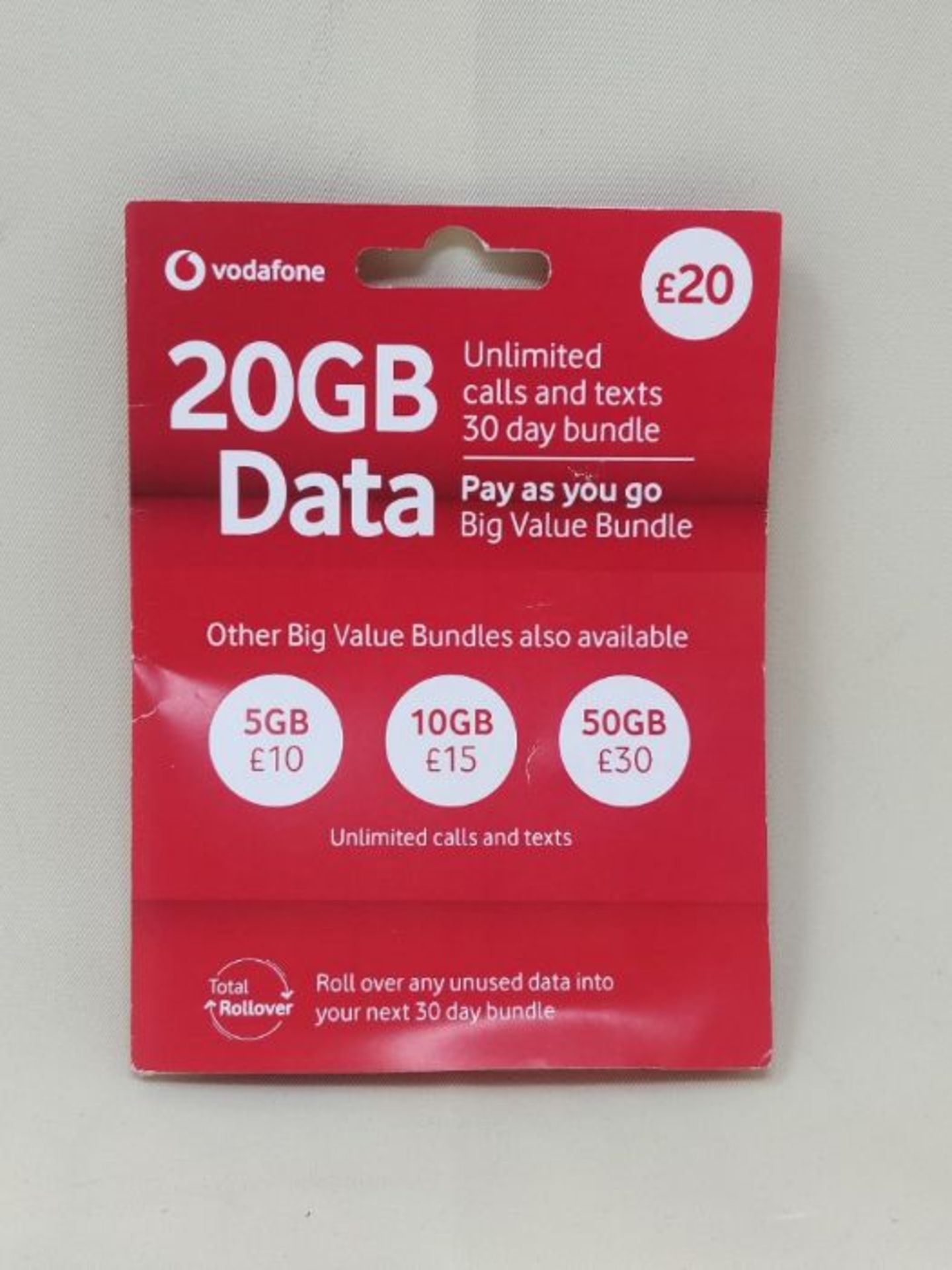 Vodafone Pay As You Go 20GB Data Sim 30 day - Image 2 of 3