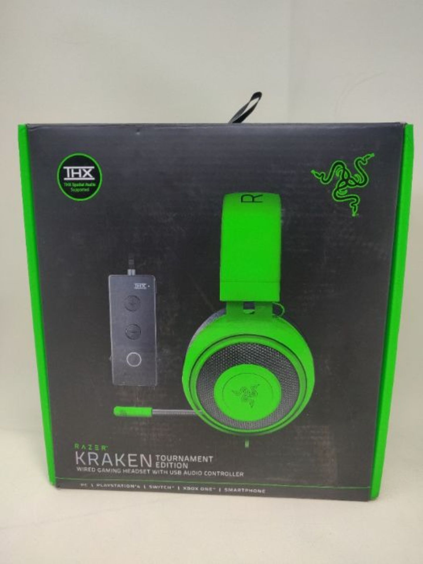 RRP £78.00 [CRACKED] Razer Kraken Tournament Edition, Wired Esports Gaming Headset with Full Audi - Image 2 of 3
