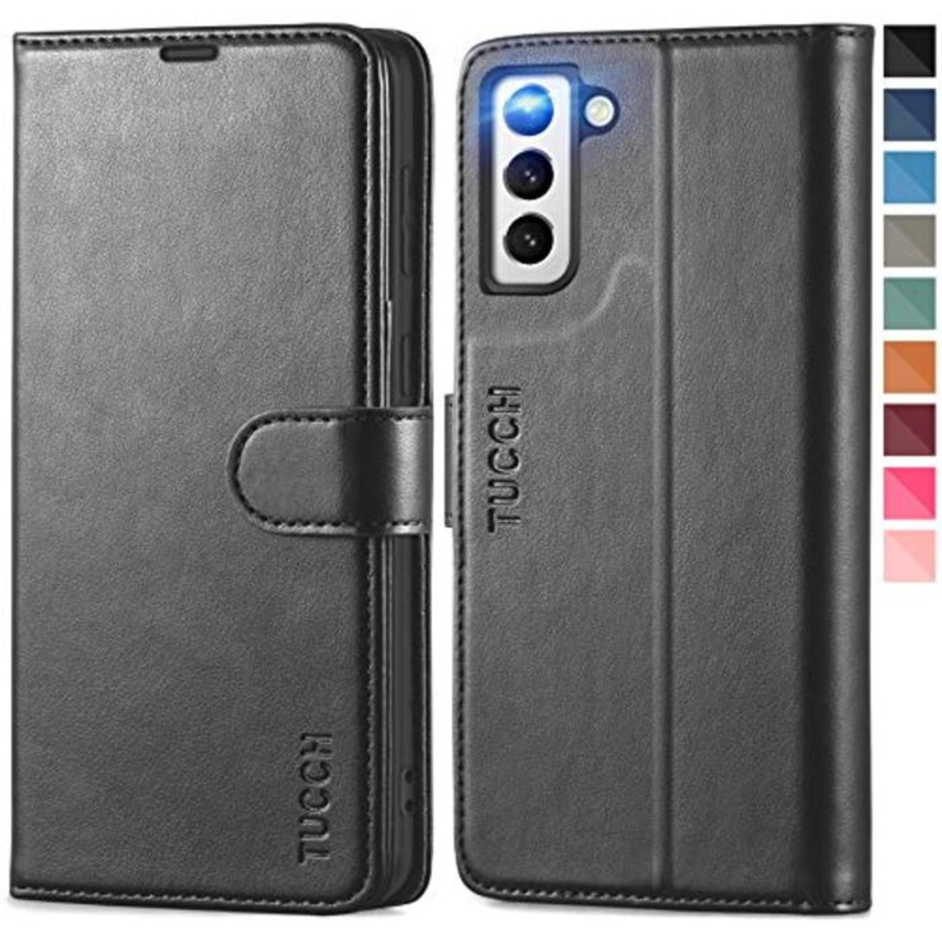 TUCCH Galaxy S21+ Plus Wallet Case with[TPU Shockproof Shell][RFID Blocking]Credit Cas