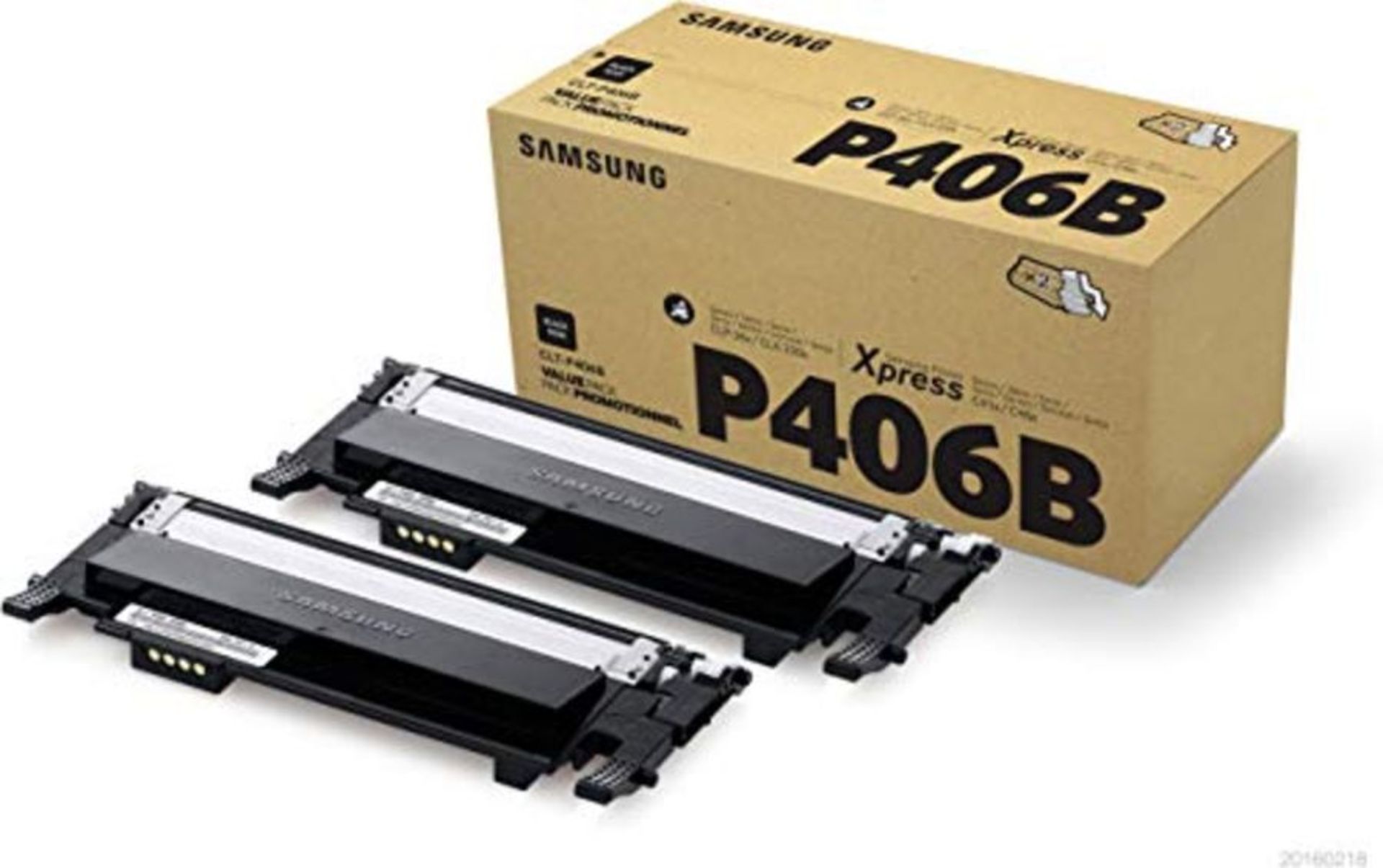 RRP £81.00 Samsung SU374A CLT-P406B Toner Cartridges, Black, Pack of 2