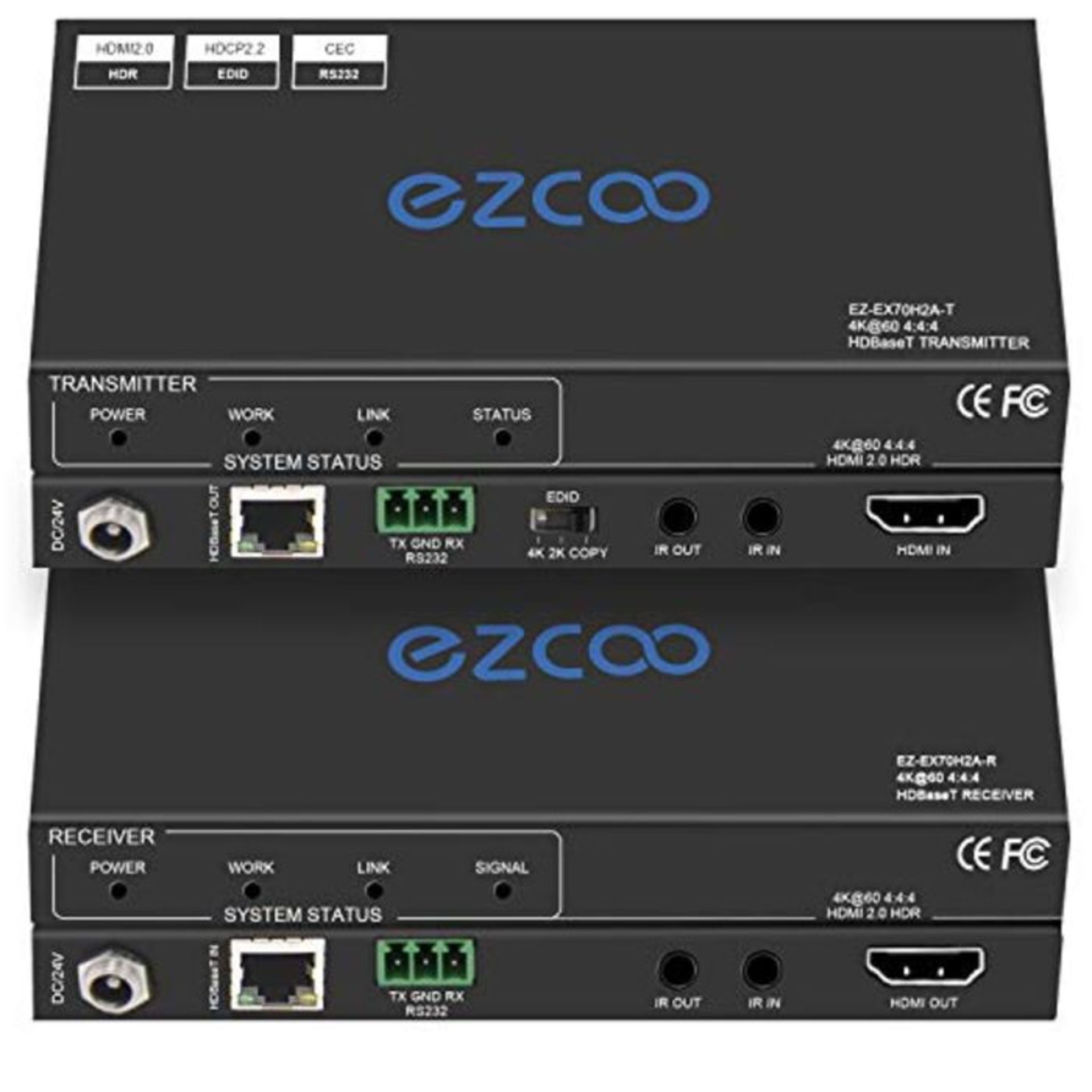 RRP £103.00 HDMI Extender Over Ethernet 4k 60HZ Uncompressed 18G/BPS Over Single Cat5/6 up to 40m(