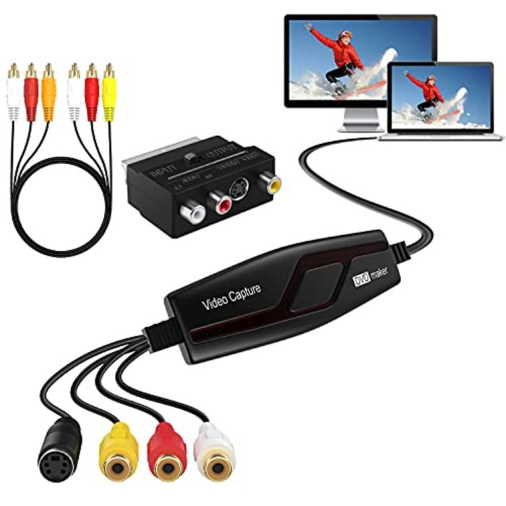 DIGITNOW! Video Capture Card Converts Hi8 VHS to Digital DVD for Windows/Mac, Video Gr