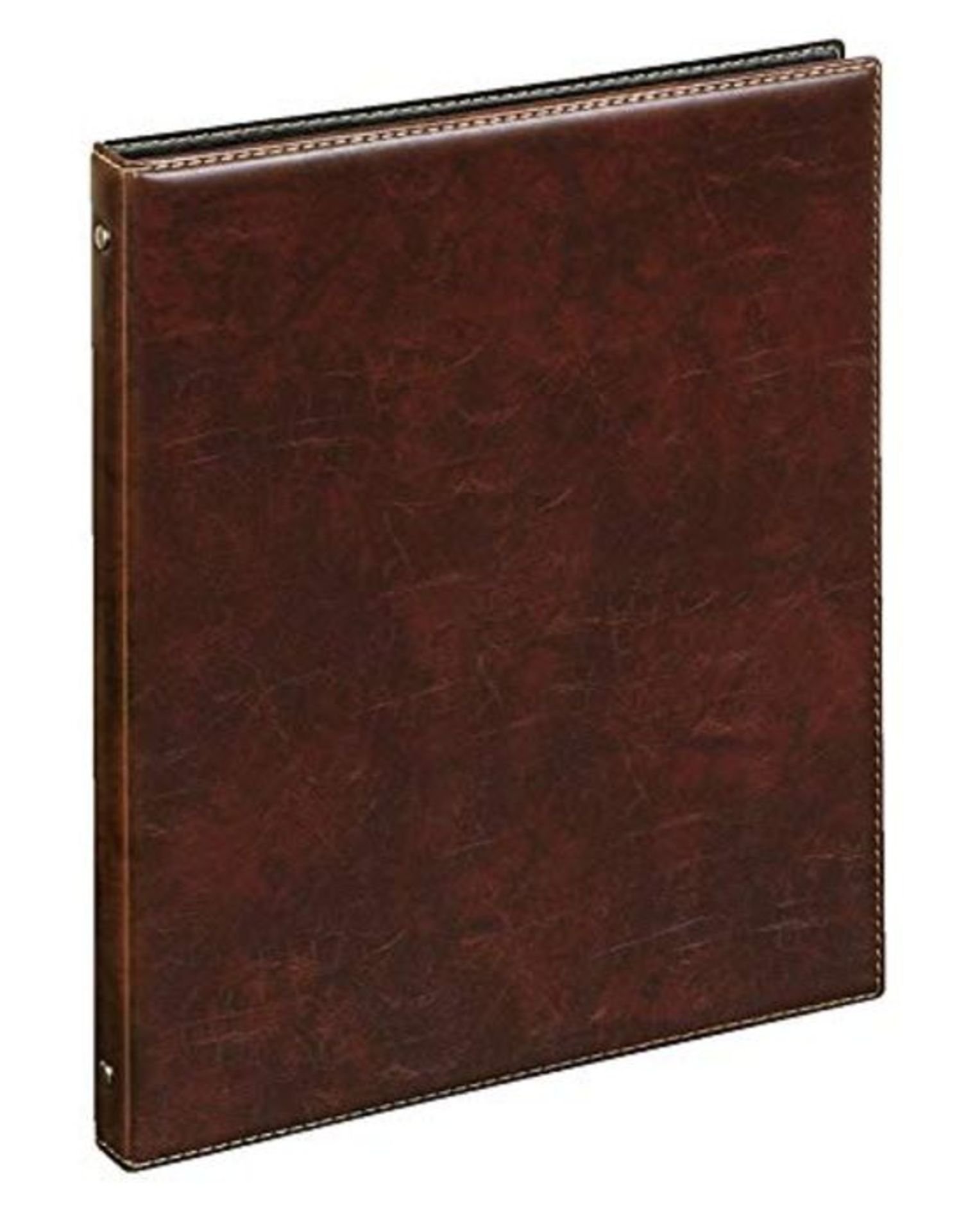 Ring Binder A4 Exquisite 4 Ring Leather Look in Brown