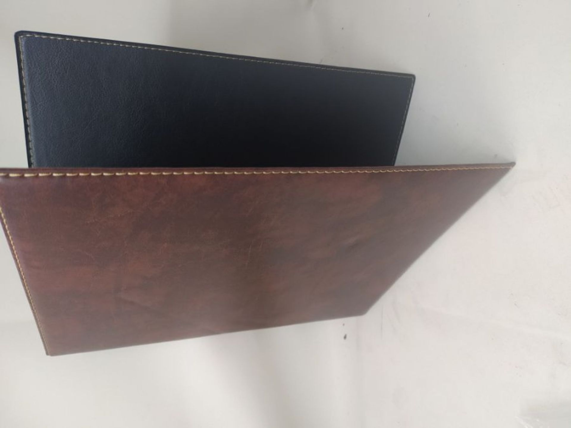 Ring Binder A4 Exquisite 4 Ring Leather Look in Brown - Image 2 of 2