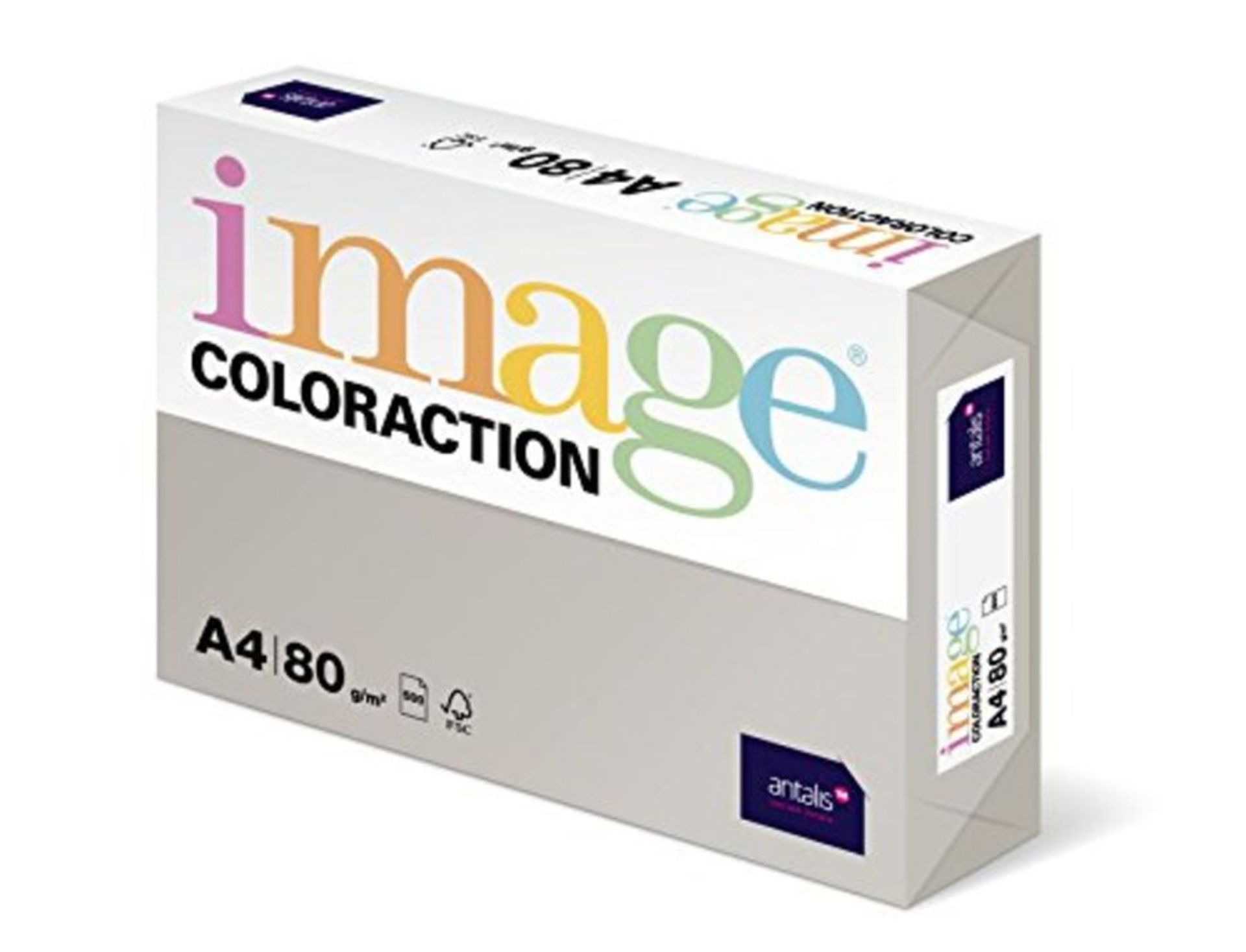 Coloraction Pale Grey (Iceland) A4 Colour Paper 80 GSM (Pack of 500 Sheets)