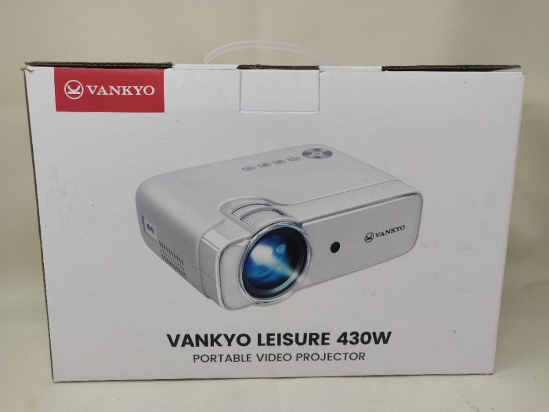 RRP £80.00 VANKYO L430W WiFi Mini Projector w/ 100 Inch Projector Screen, 6500 Lumens Portable Mo